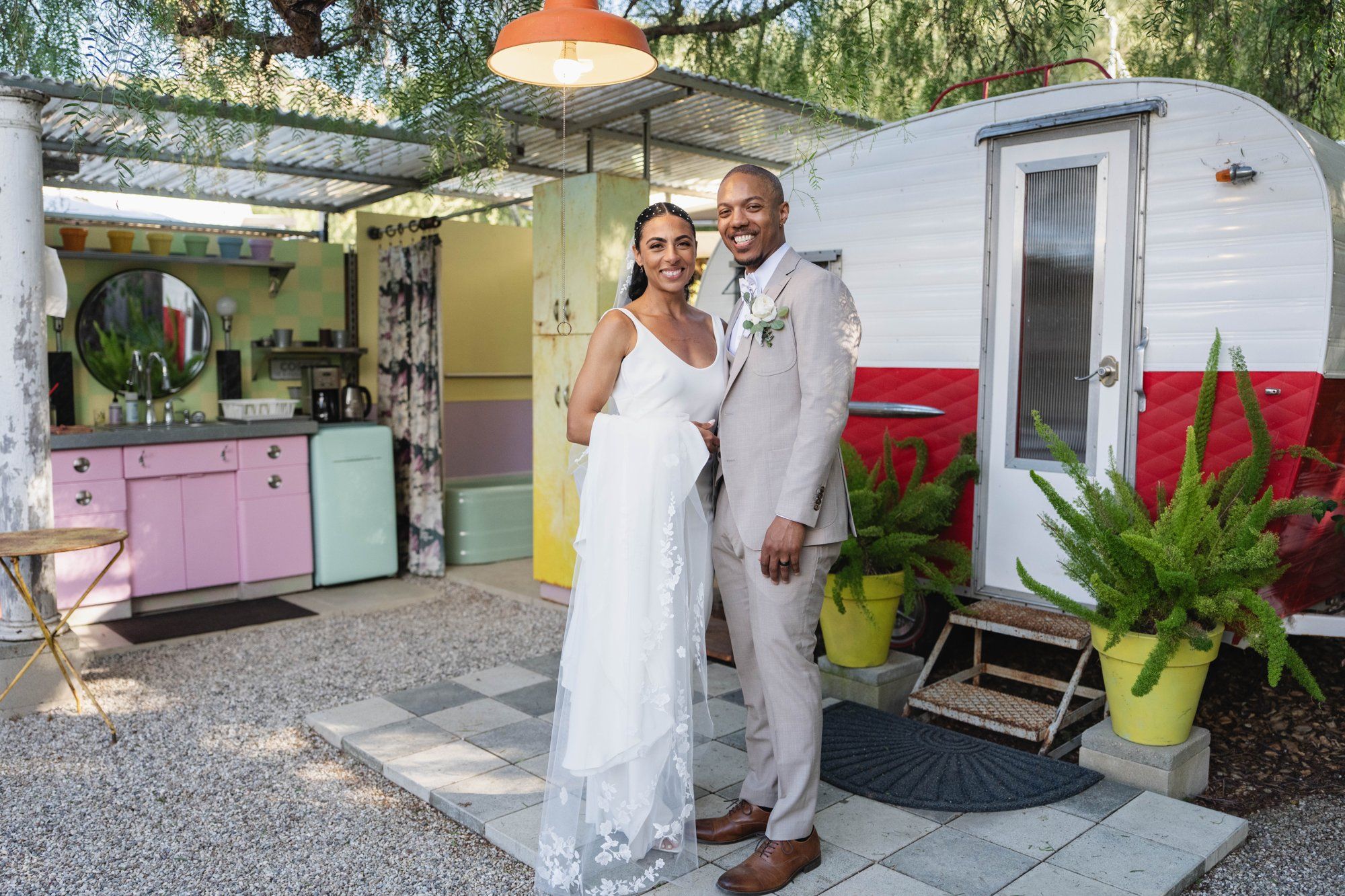 two-venue micro wedding, topanga canyon, The Preserve LA. Grand Entrance to Midnight