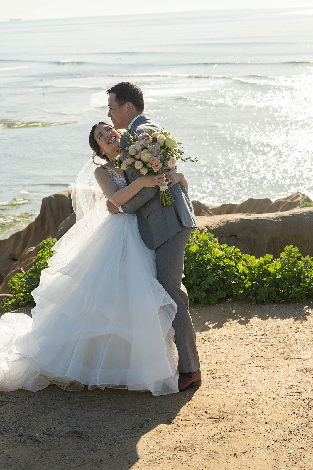 sunset cliffs elopement, san diego, Portraits Along the Point Loma Shore