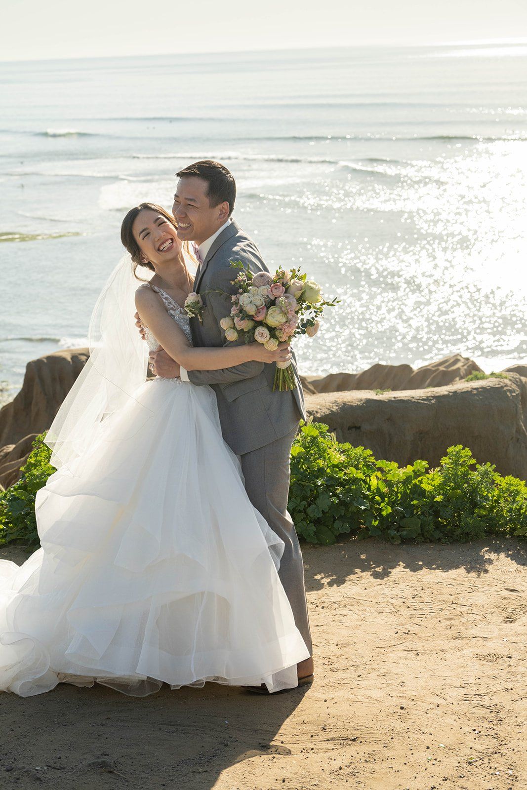 sunset cliffs elopement, san diego, Portraits Along the Point Loma Shore
