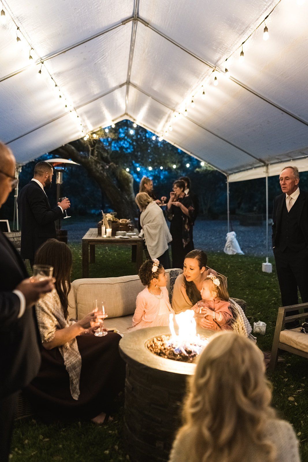 ranch micro wedding at beltane ranch sonoma, The Farm Table, the Toasts, and the Firepit at Beltane Ranch