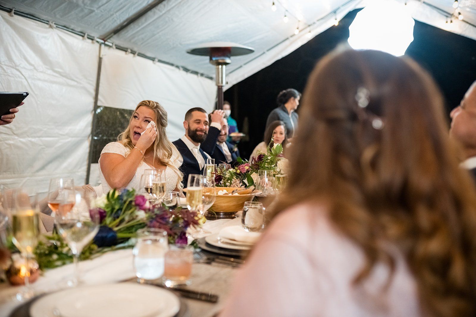 ranch micro wedding at beltane ranch, The Farm Table, the Toasts, and the Firepit at Beltane Ranch