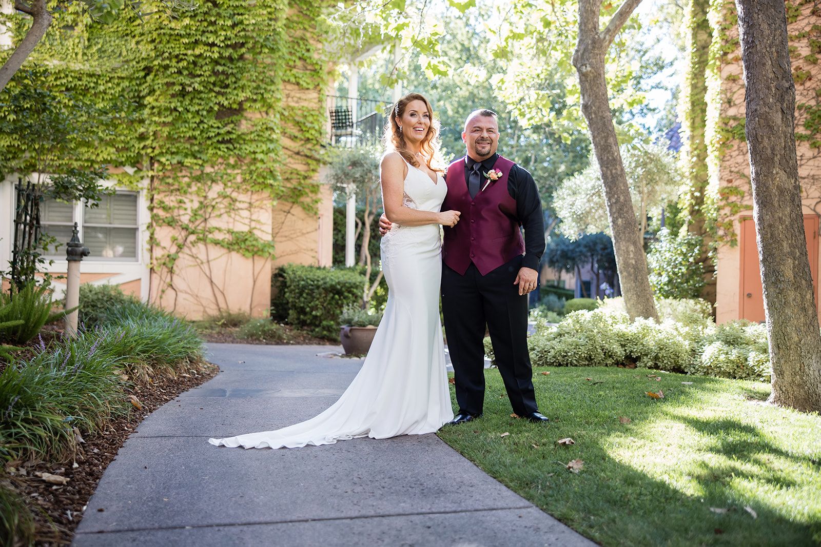 luxury spa-resort wedding at the fairmont sonoma mission inn, Portraits on the Fairmont Grounds