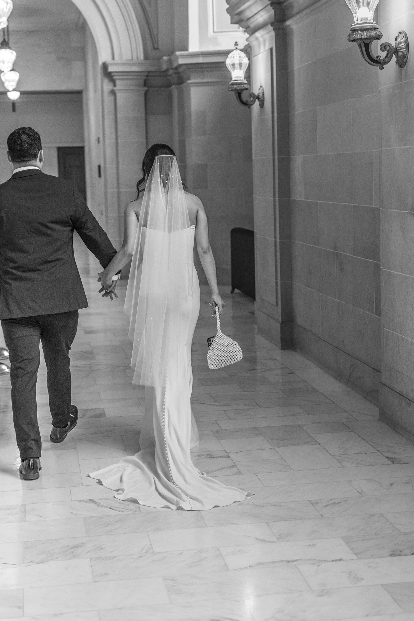 classic city hall micro wedding, grand staircase, Portraits Under the Dome