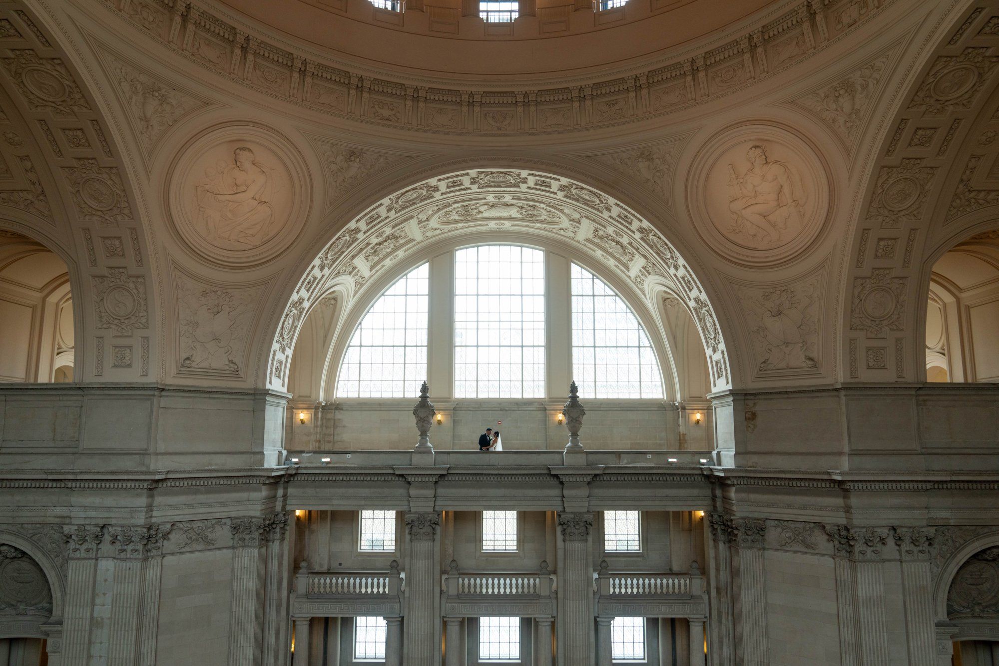 classic city hall micro wedding, grand staircase, Portraits Under the Dome