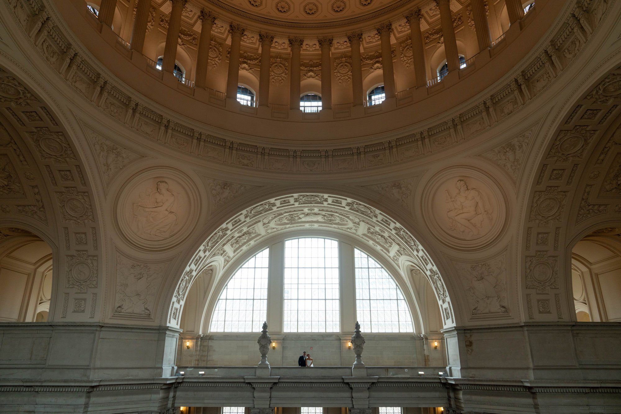classic city hall micro wedding, grand staircase, Portraits Under the Dome