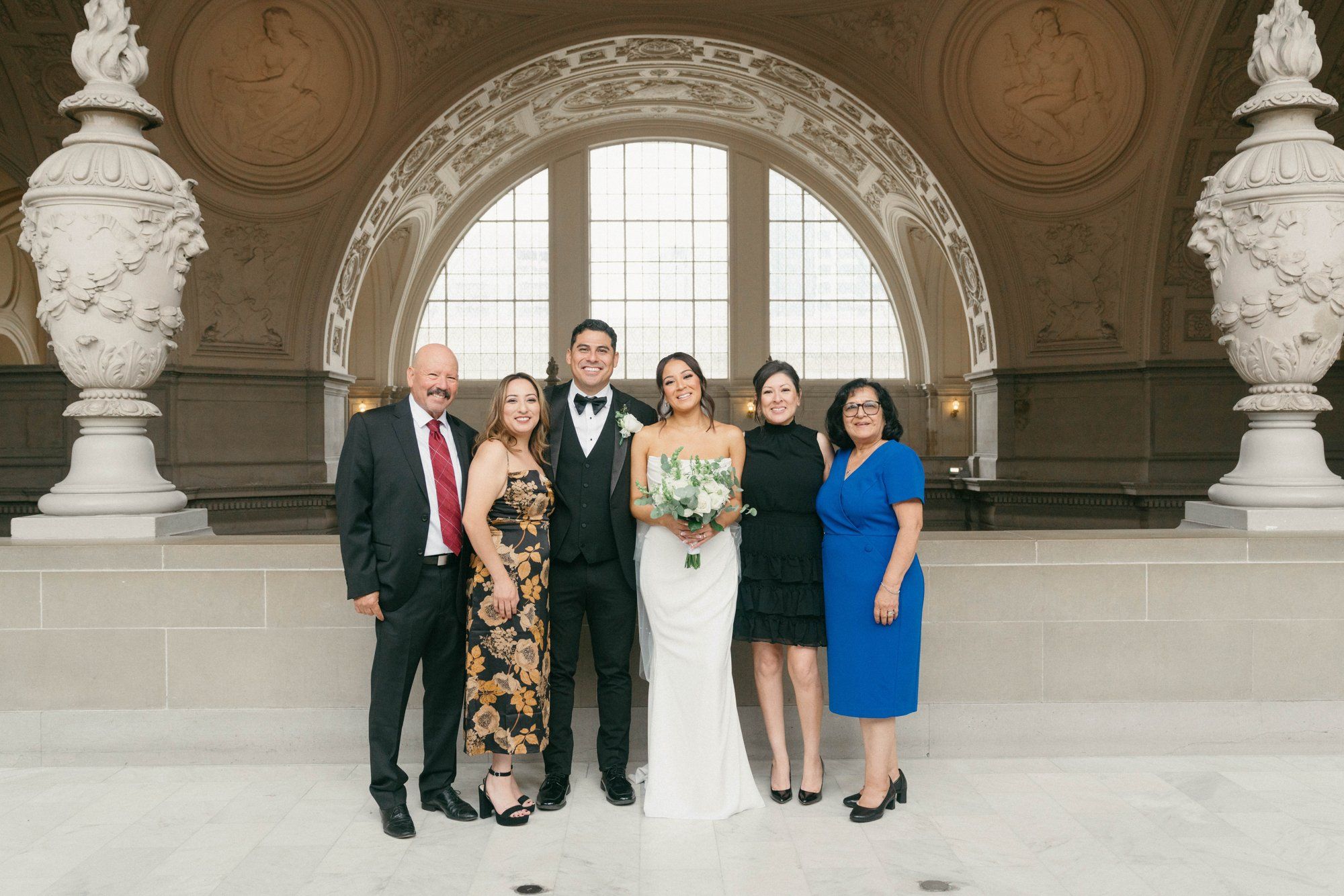 classic city hall micro wedding, grand staircase, Portraits Under the Dome