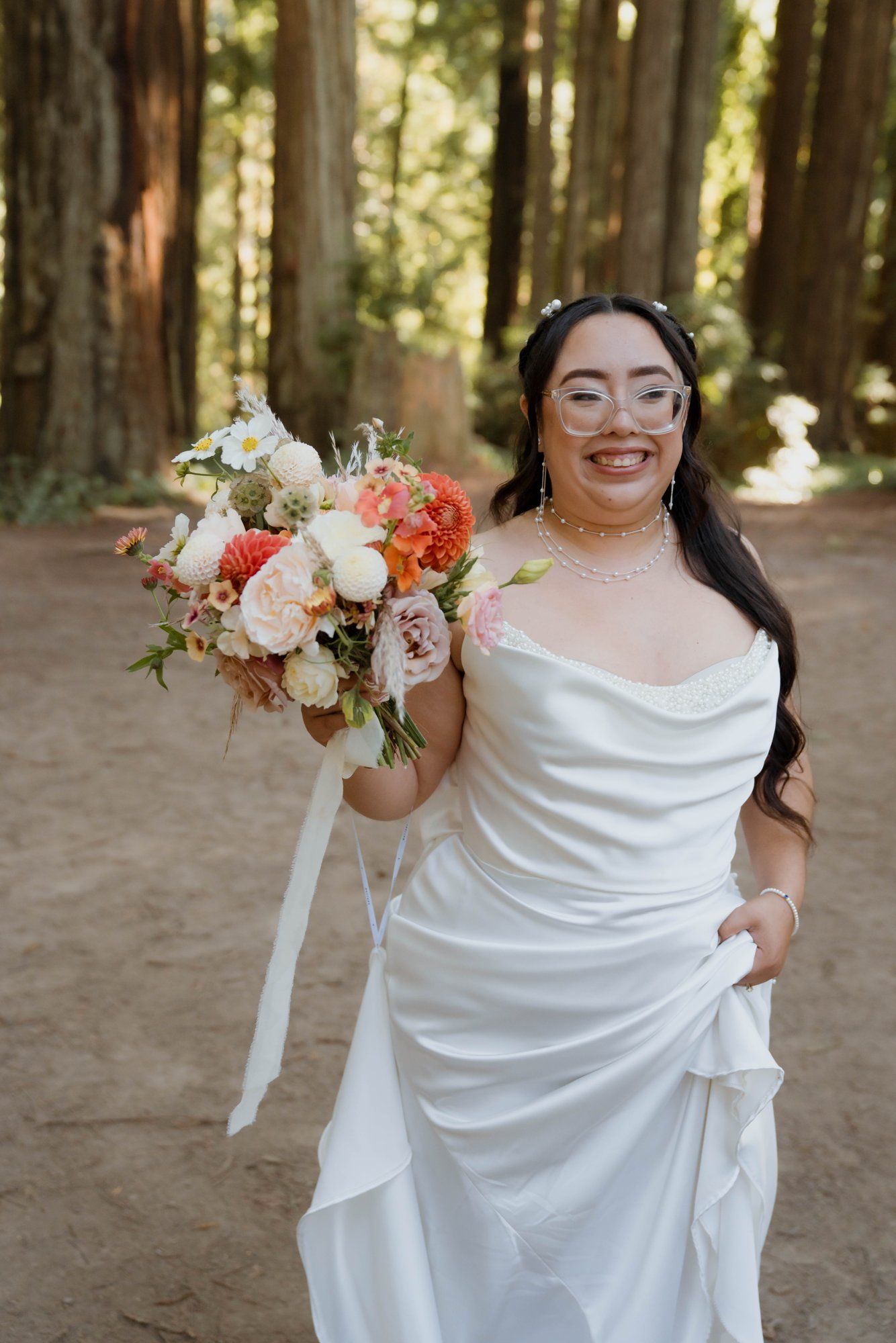 same-sex redwoods elopement at sequoia park zoo skywalk, Toasts, Dances, and an Owl