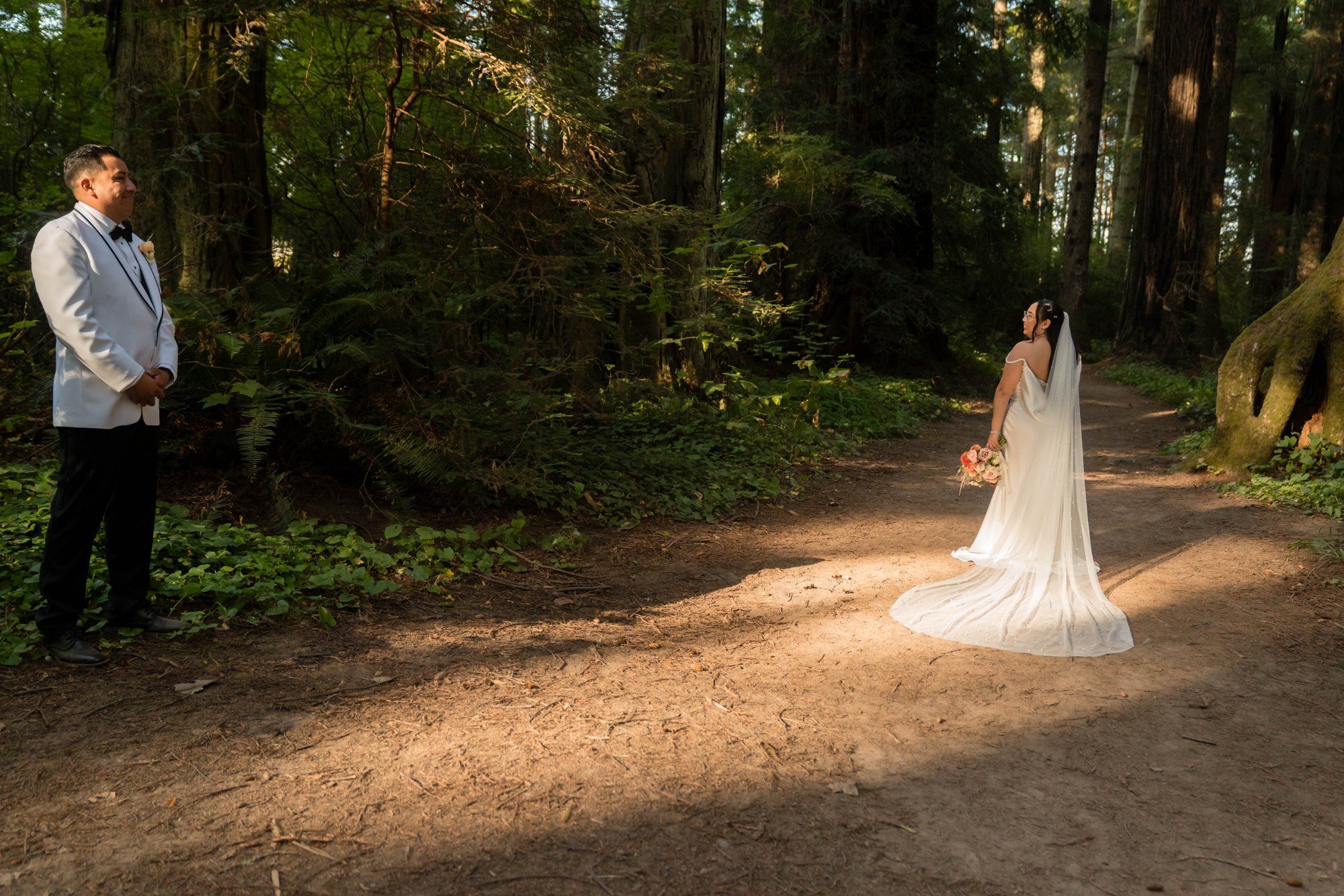 same-sex redwoods elopement at sequoia park zoo skywalk, A Humboldt Redwoods Elopement in the Canopy