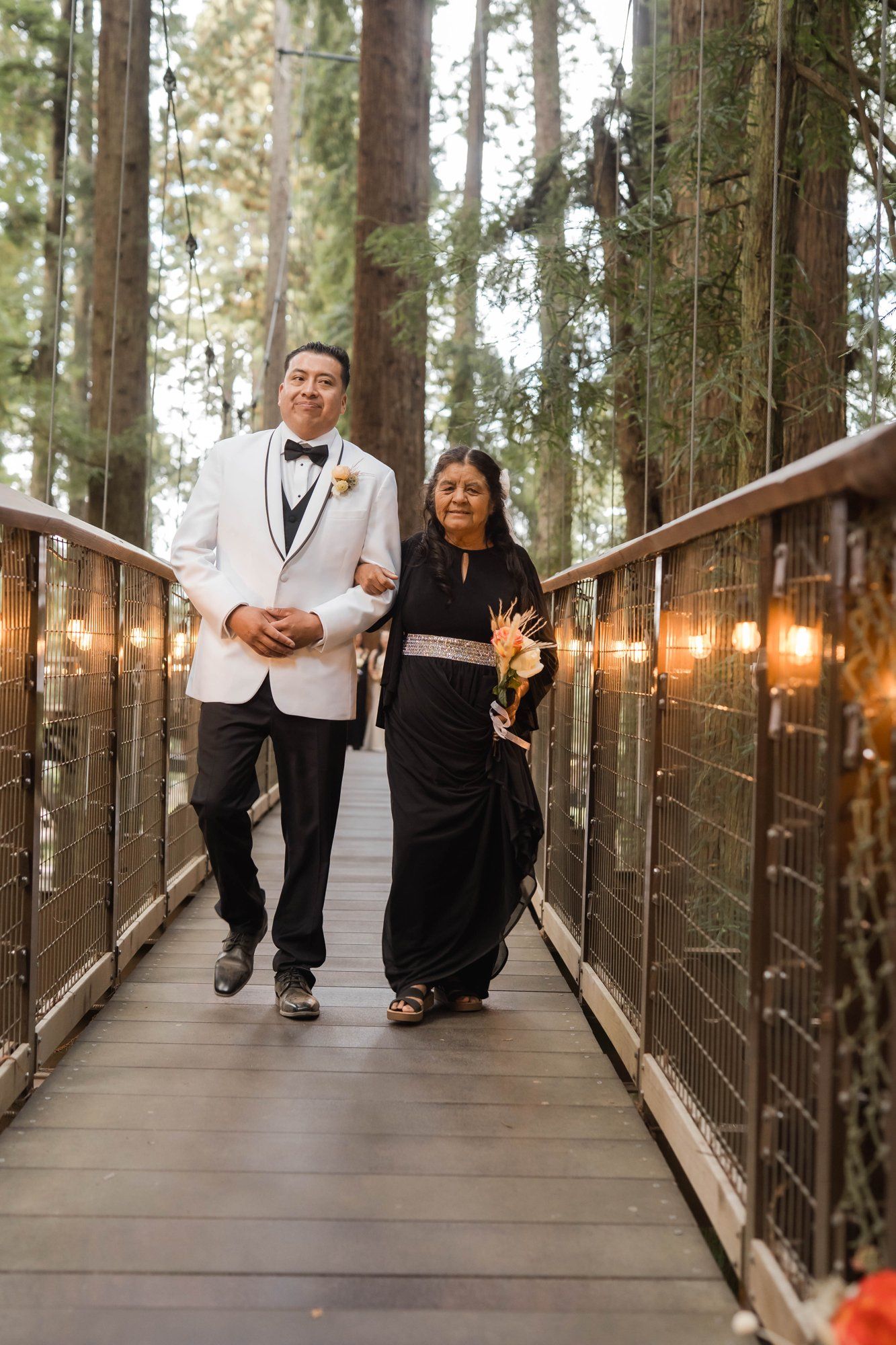 same-sex redwoods elopement at sequoia park zoo skywalk, A Humboldt Redwoods Elopement in the Canopy