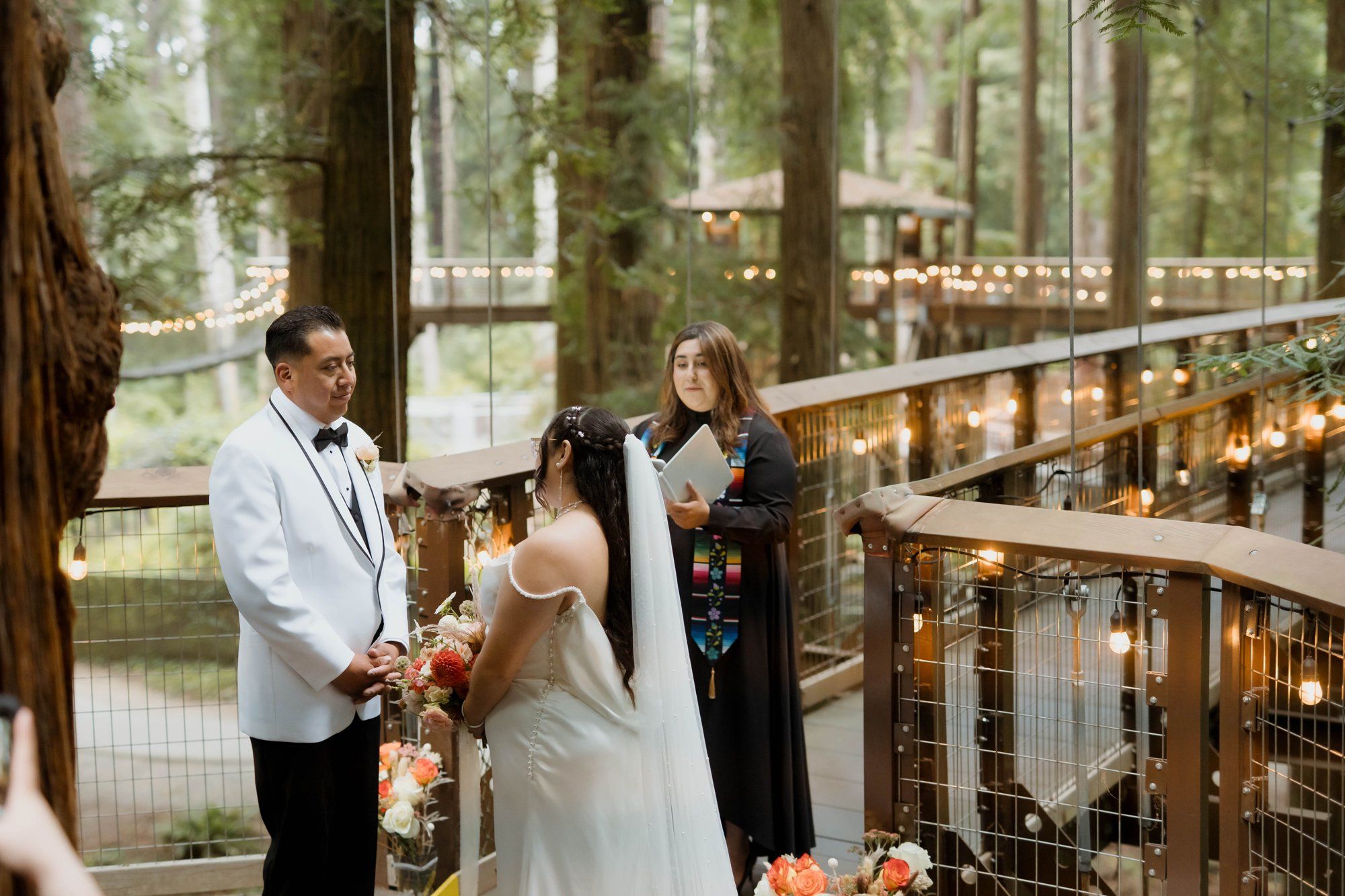 same-sex redwoods elopement at sequoia park zoo skywalk, A Humboldt Redwoods Elopement in the Canopy
