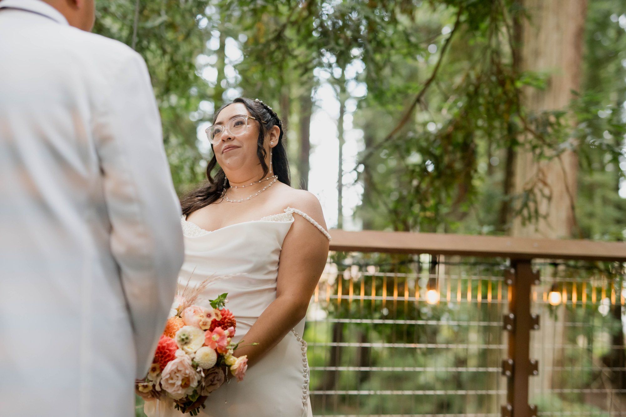 same-sex redwoods elopement at sequoia park zoo skywalk, A Humboldt Redwoods Elopement in the Canopy