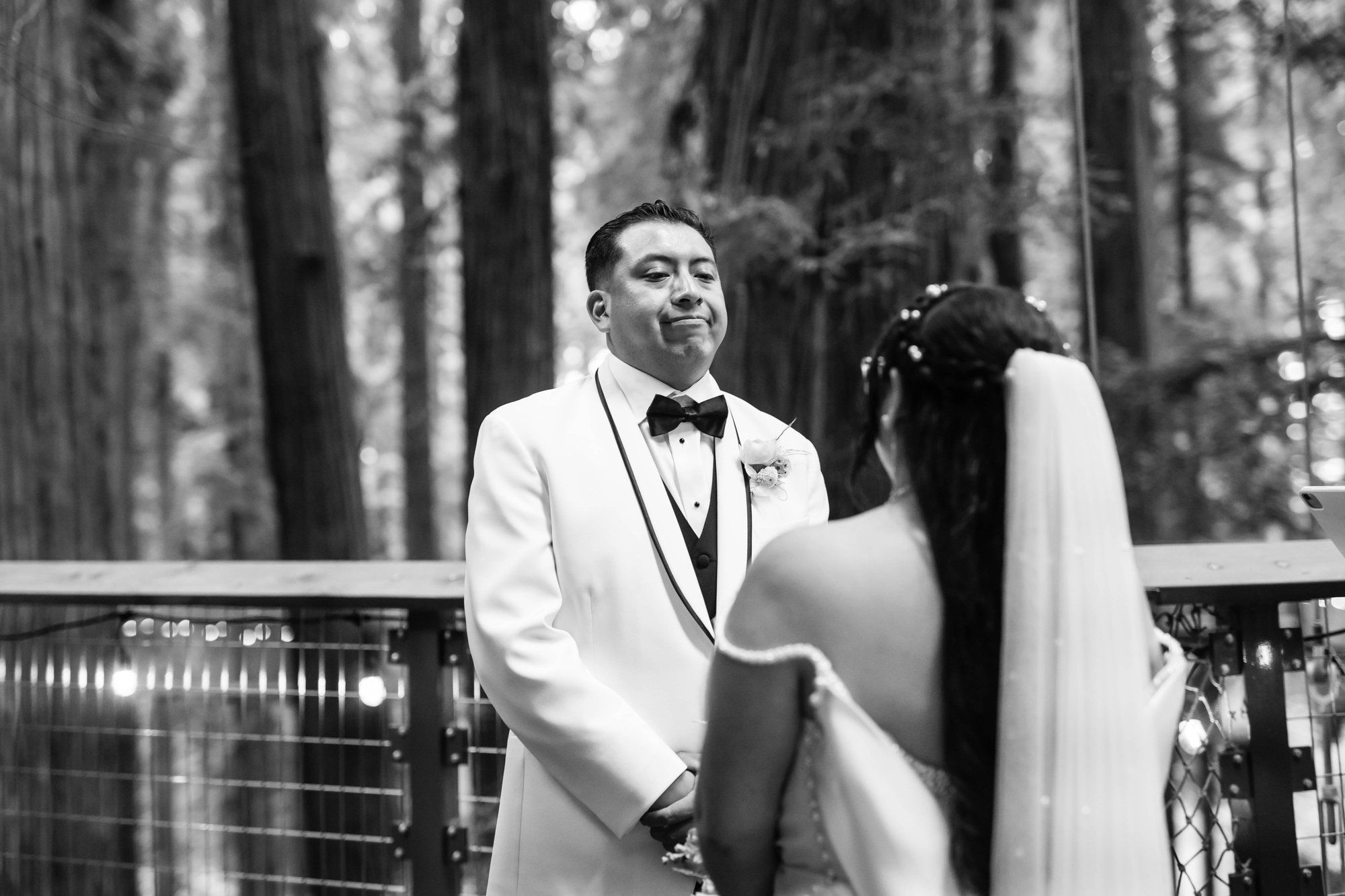 same-sex redwoods elopement at sequoia park zoo skywalk, A Humboldt Redwoods Elopement in the Canopy