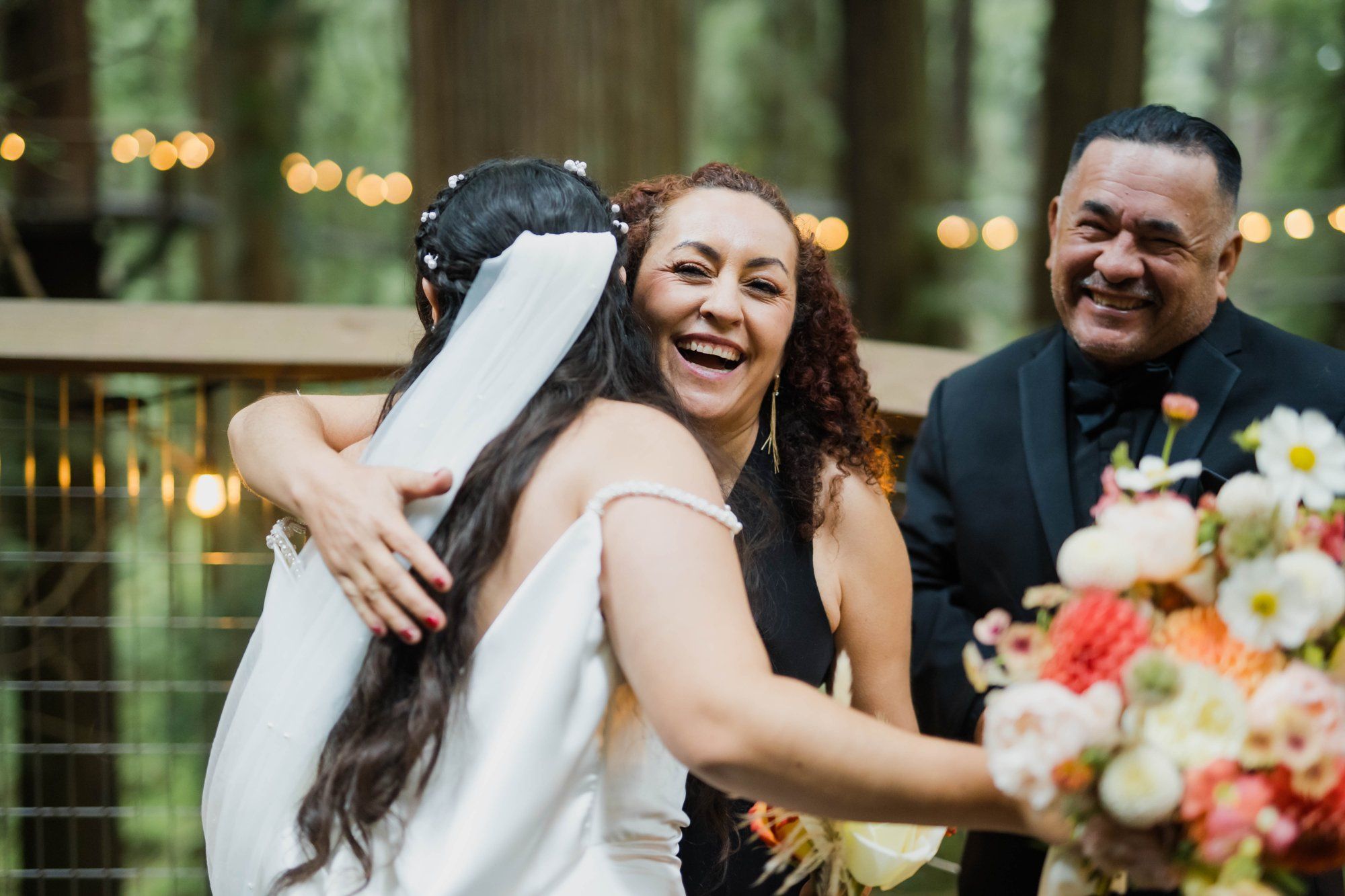 same-sex redwoods elopement at sequoia park zoo skywalk, Toasts, Dances, and an Owl