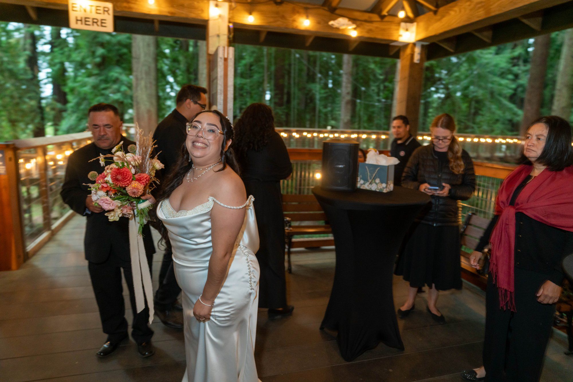 same-sex redwoods elopement at sequoia park zoo skywalk, Toasts, Dances, and an Owl