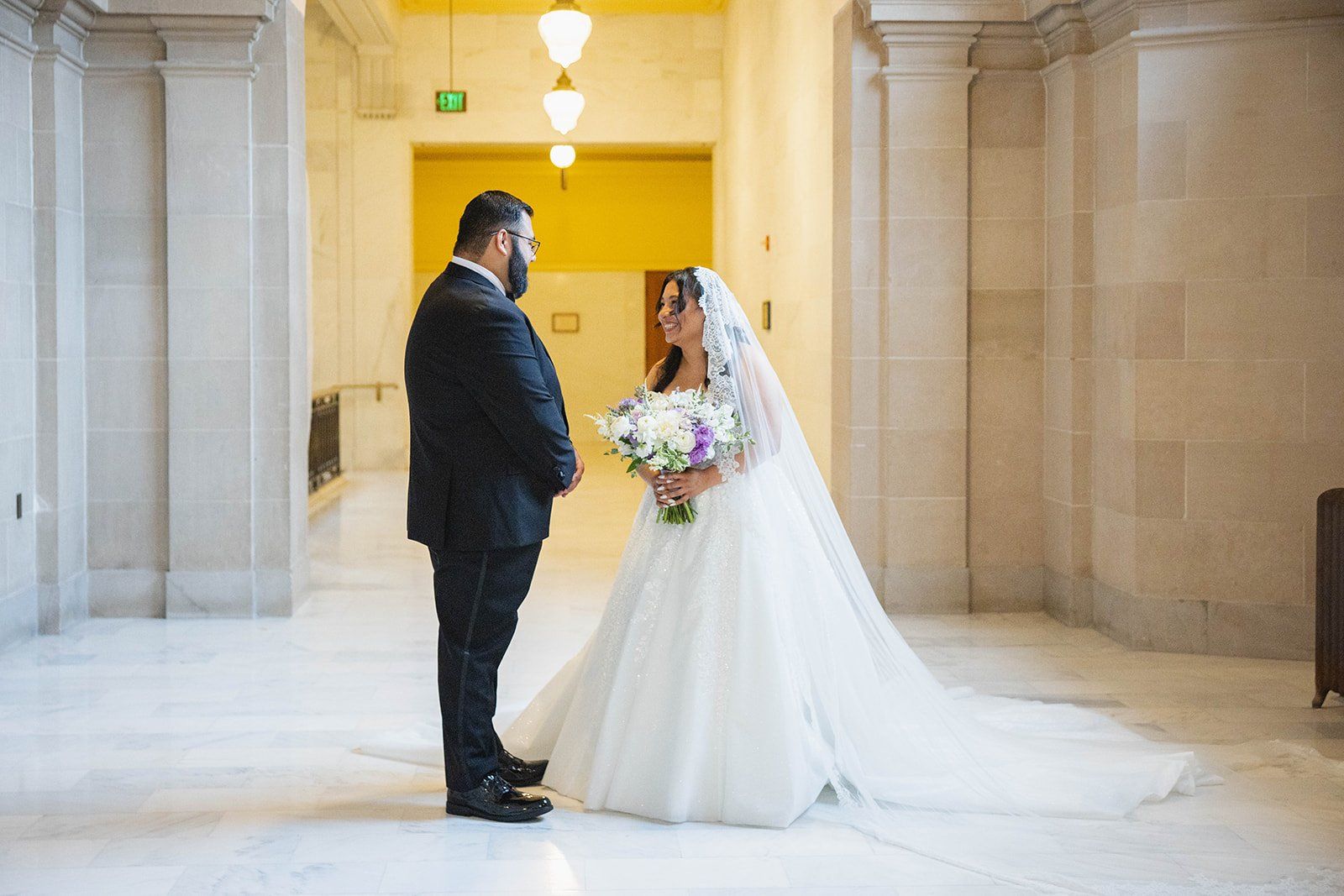 fourth-floor gallery city hall wedding + boudin bistro (planning-restart story), The Fourth Floor North Gallery
