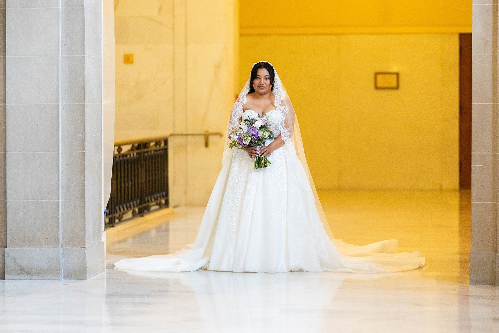 fourth-floor gallery city hall wedding + boudin bistro (planning-restart story), Portraits in the Marble
