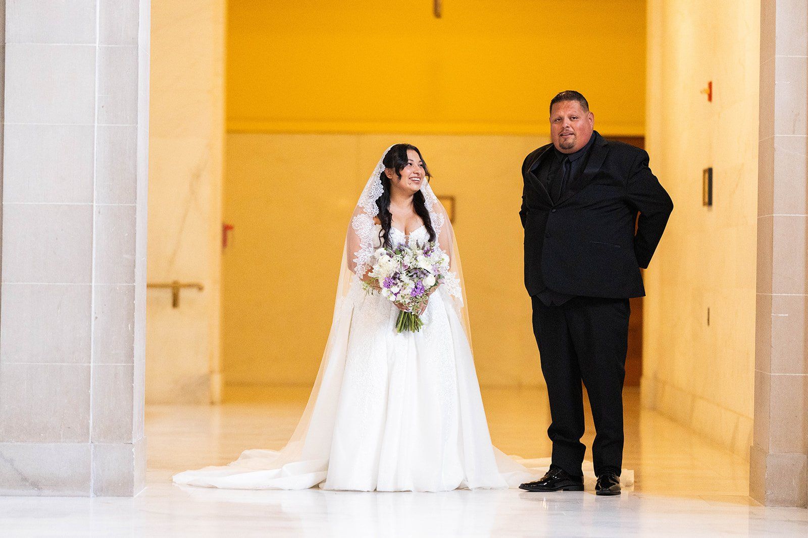 fourth-floor gallery city hall wedding + boudin bistro (planning-restart story), Portraits in the Marble