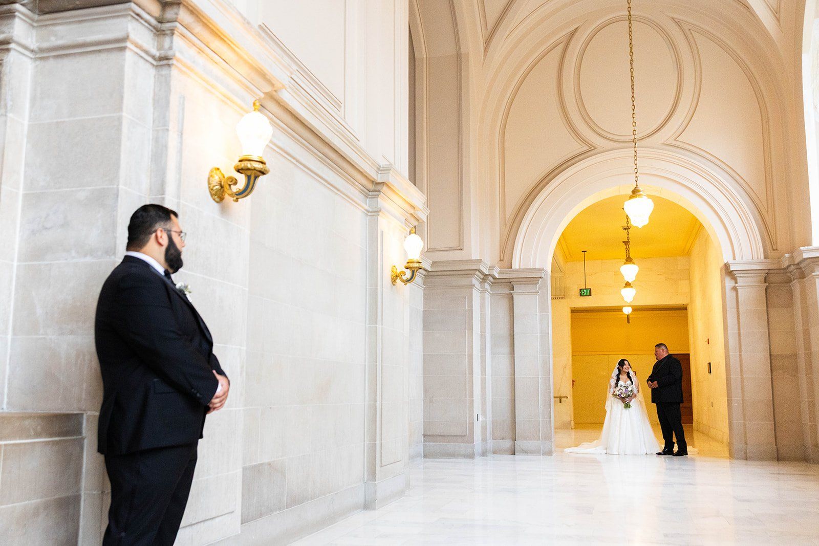 fourth-floor gallery city hall wedding + boudin bistro (planning-restart story), The Fourth Floor North Gallery