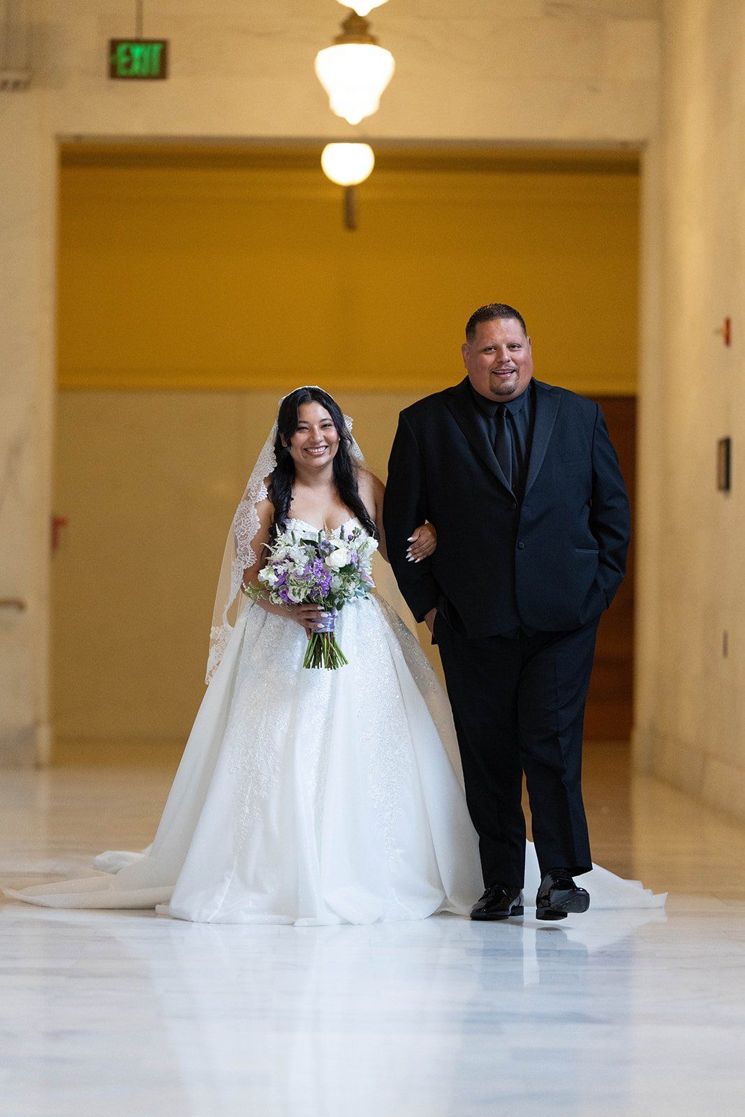 fourth-floor gallery city hall wedding + boudin bistro (planning-restart story), Portraits in the Marble