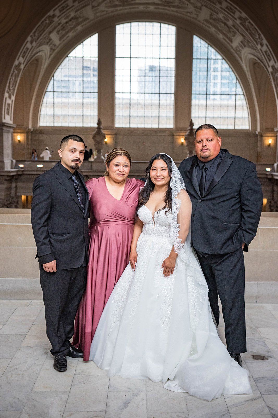fourth-floor gallery city hall wedding + boudin bistro (planning-restart story), Portraits in the Marble