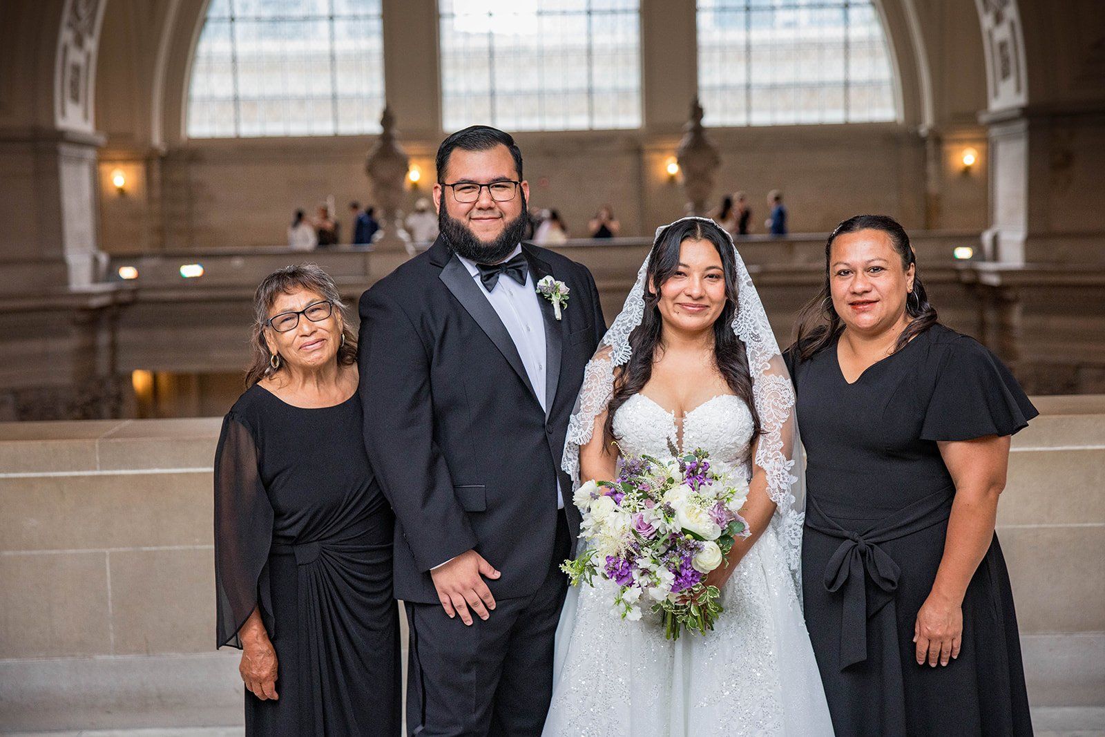 fourth-floor gallery city hall wedding + boudin bistro (planning-restart story), Portraits in the Marble