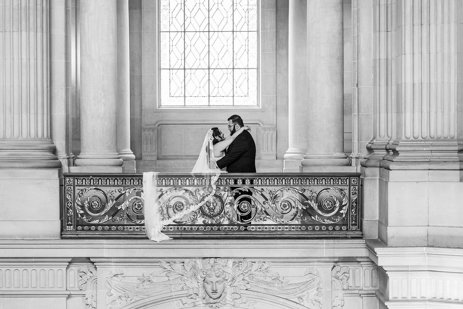 fourth-floor gallery city hall wedding + boudin bistro (planning-restart story), Portraits in the Marble