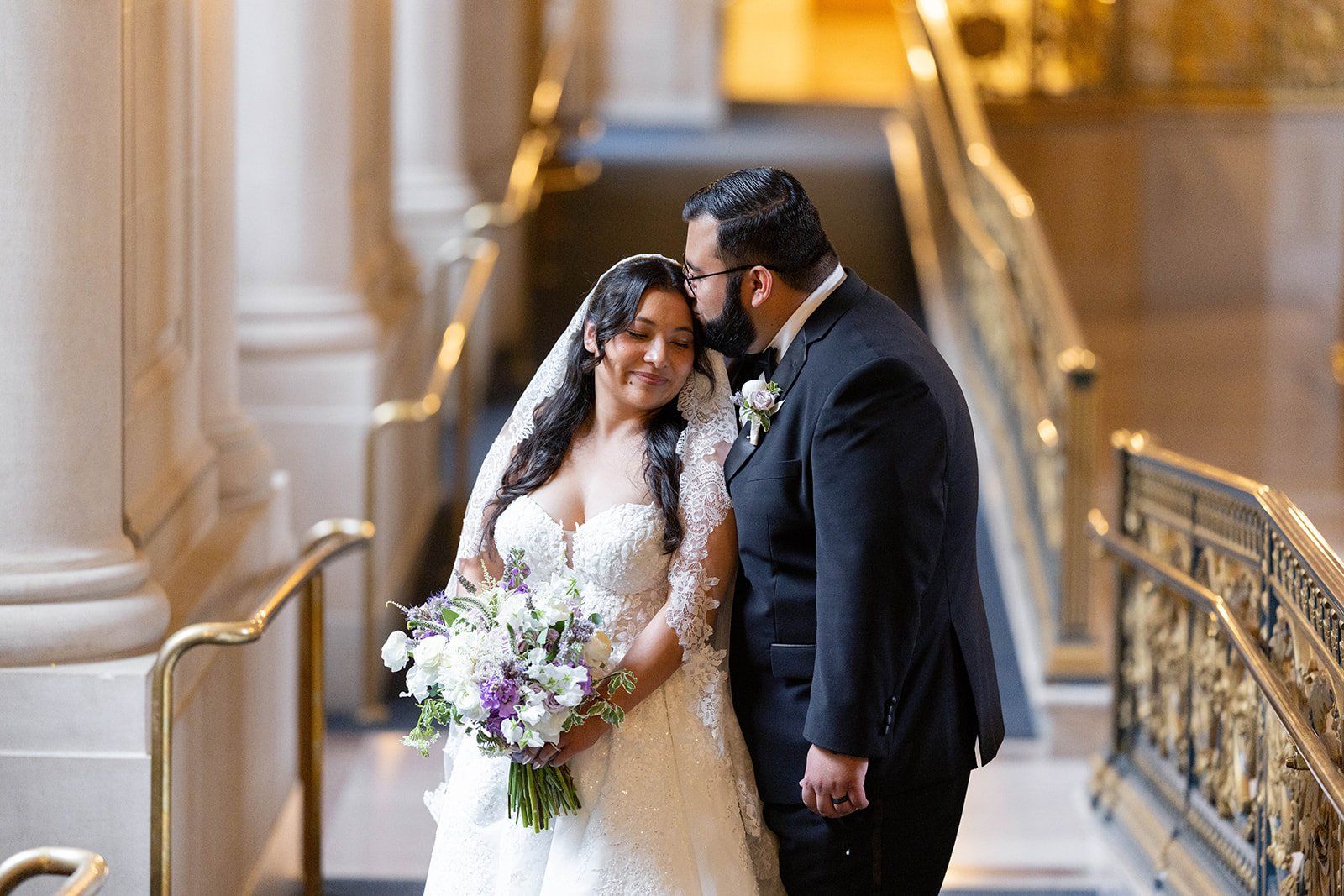fourth-floor gallery city hall wedding + boudin bistro (planning-restart story), Portraits in the Marble