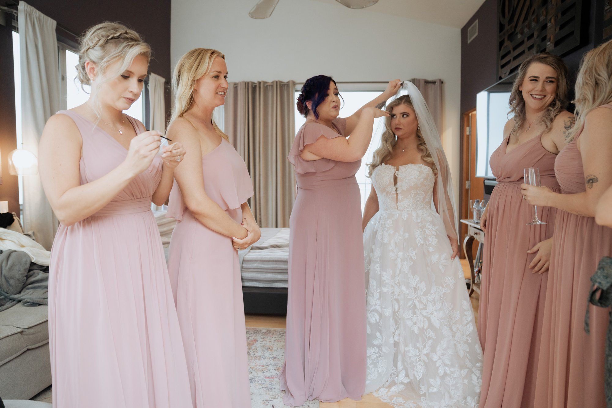 private cliffside residence wedding, malibu, Two Getting-Ready Floors at the Private Malibu Cliffside Residence