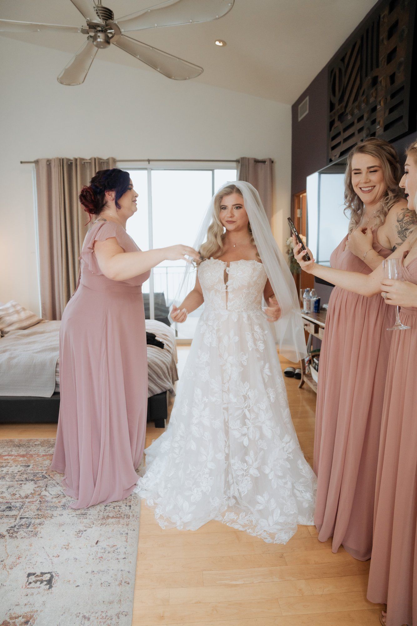 private cliffside residence wedding, malibu, Two Getting-Ready Floors at the Private Malibu Cliffside Residence