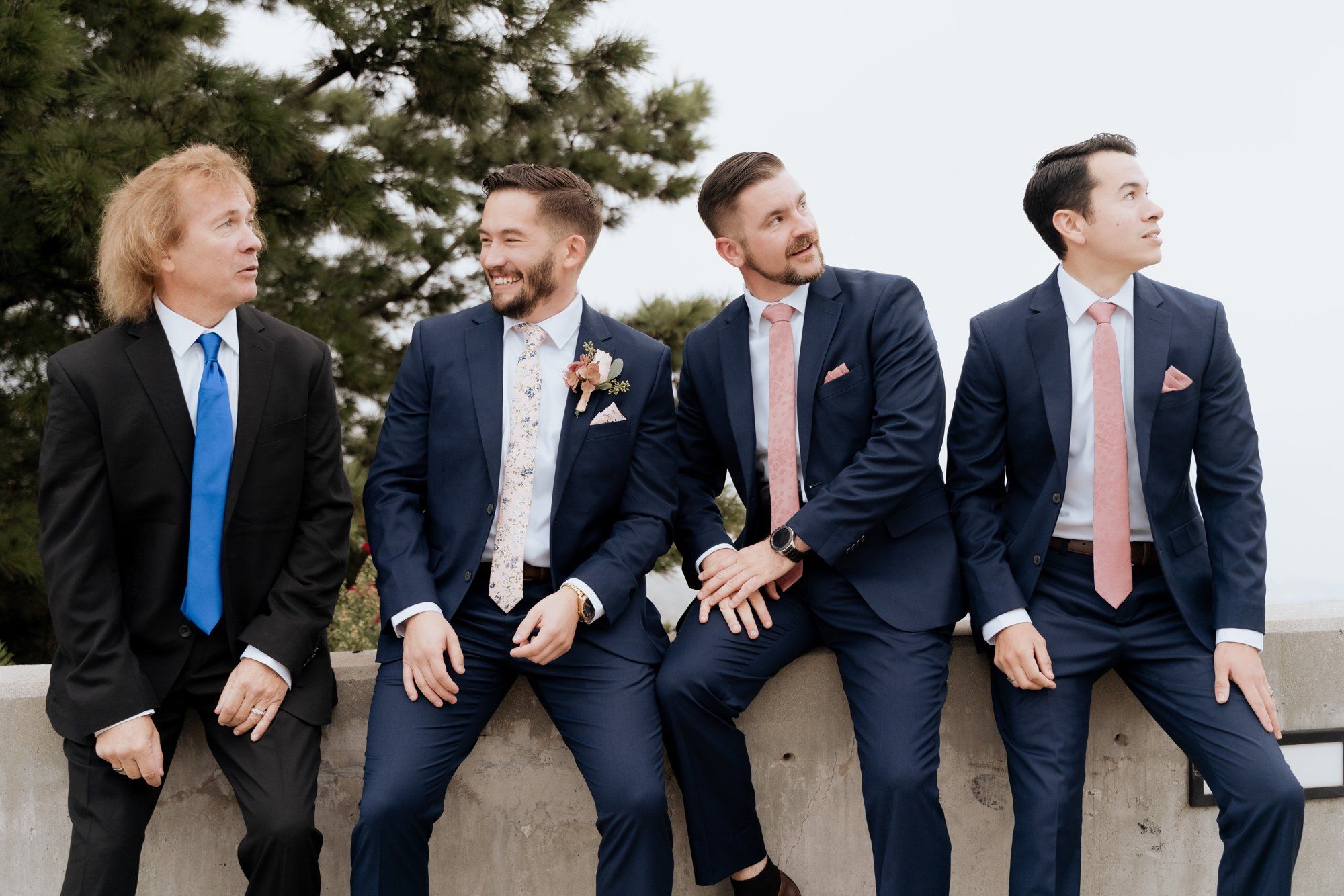 private cliffside residence wedding, malibu, Portraits Along the Coast at Sunset