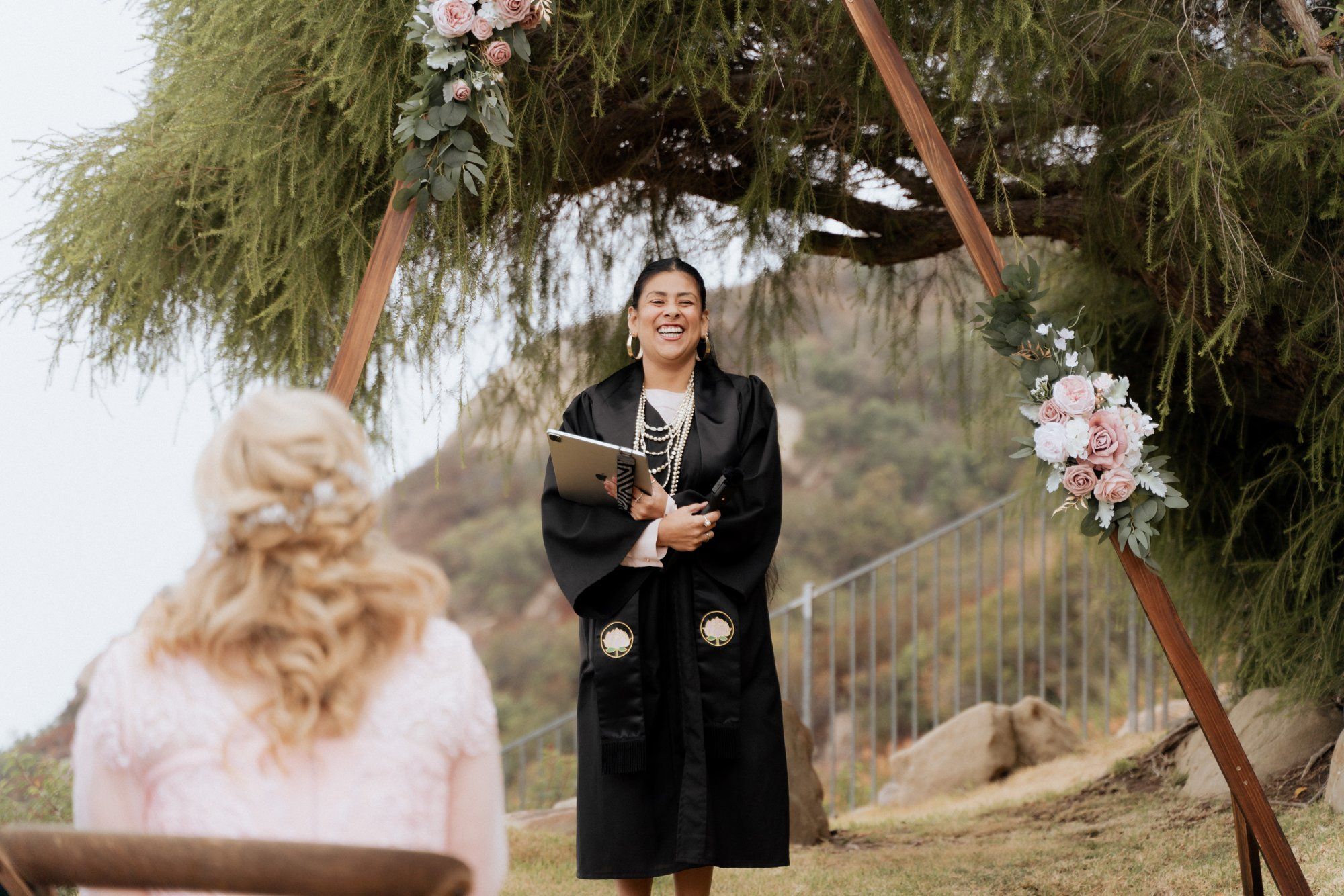private cliffside residence wedding in Malibu, An Ocean-View Ceremony at the Cliffside Residence in Malibu