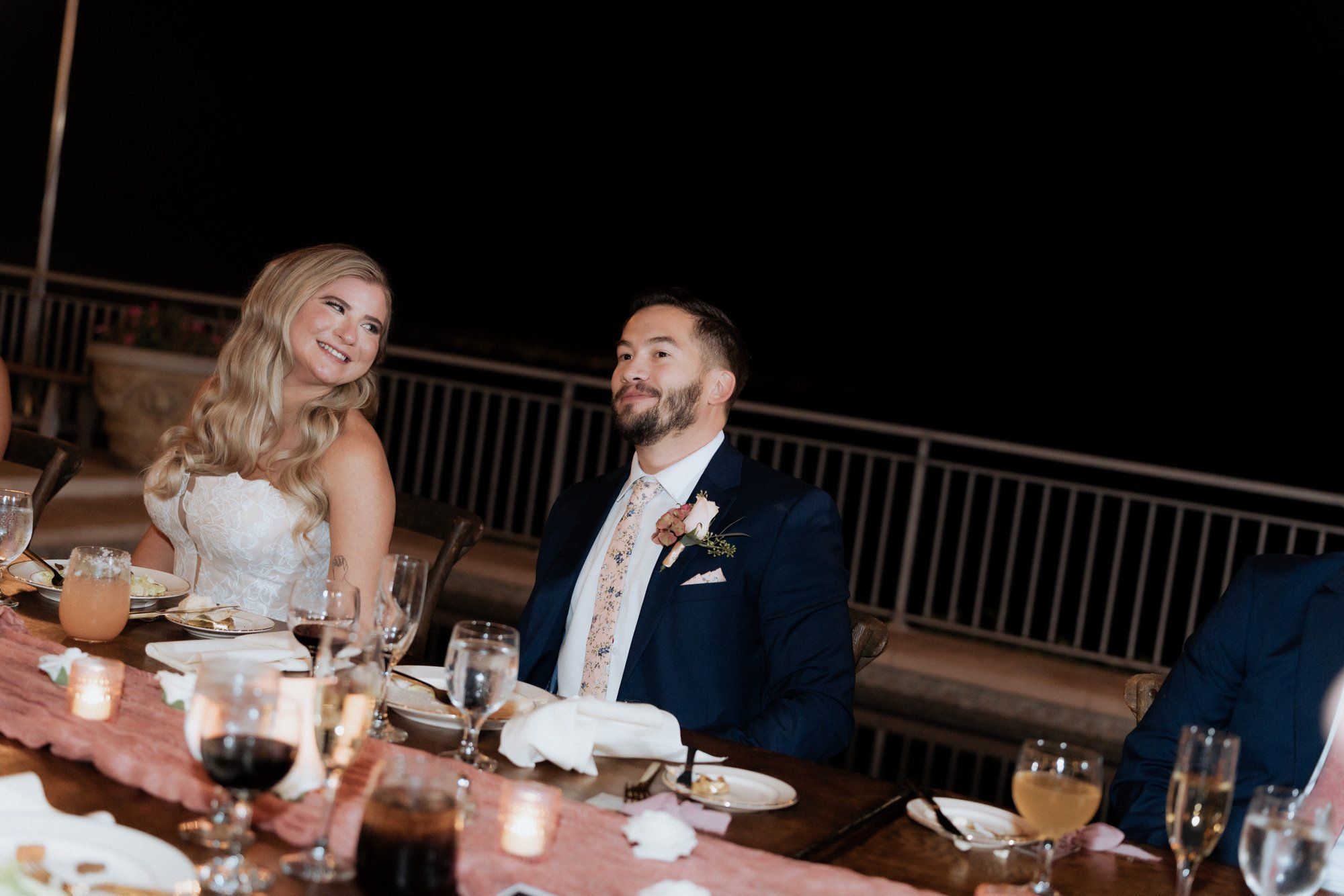 private cliffside residence wedding, malibu, Dinner, Dances, and the Cake by the Pool