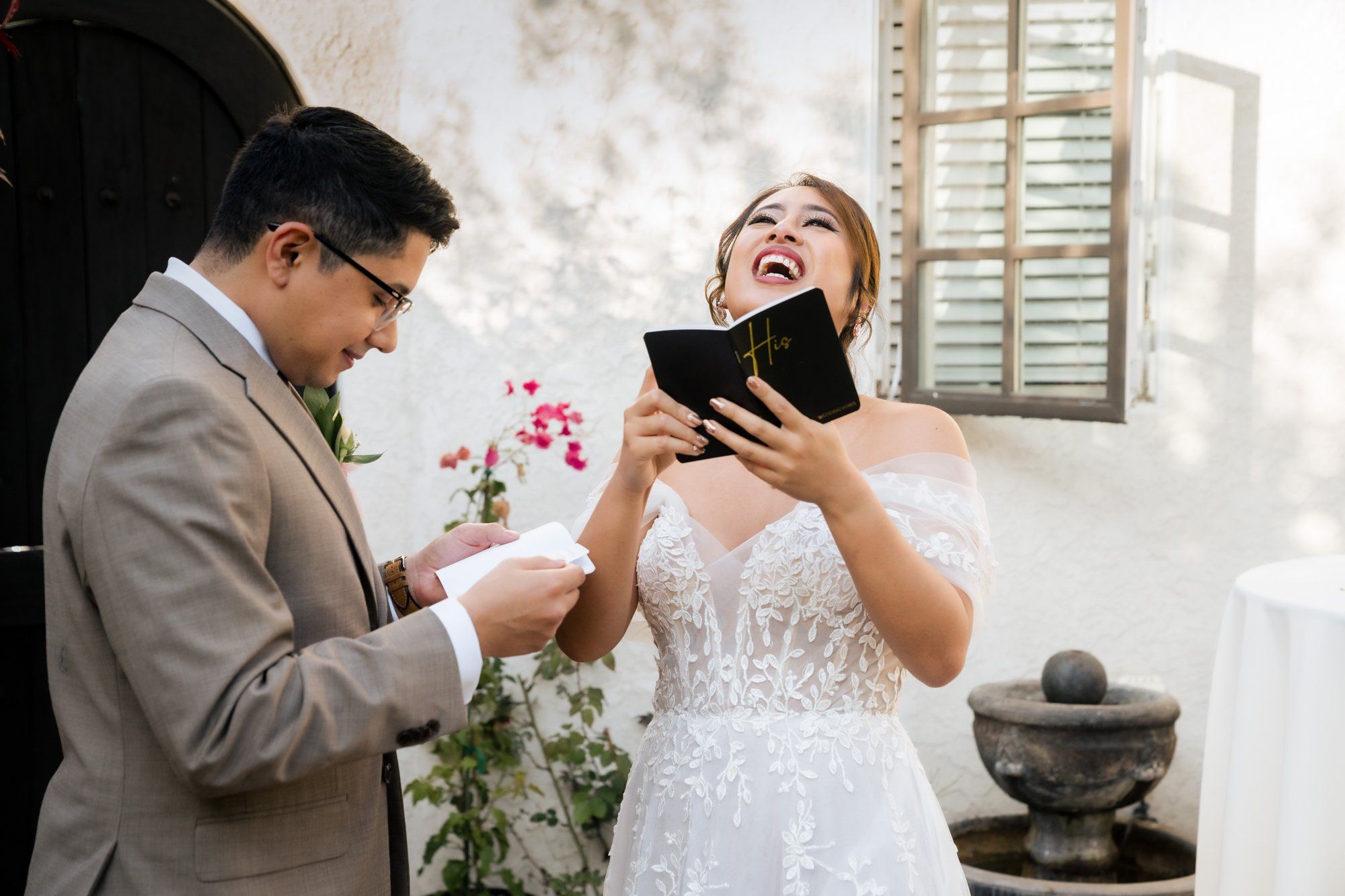 villa micro wedding at Villa Francesca, A Front-Lawn Villa Micro Wedding Ceremony and Wine Sealing