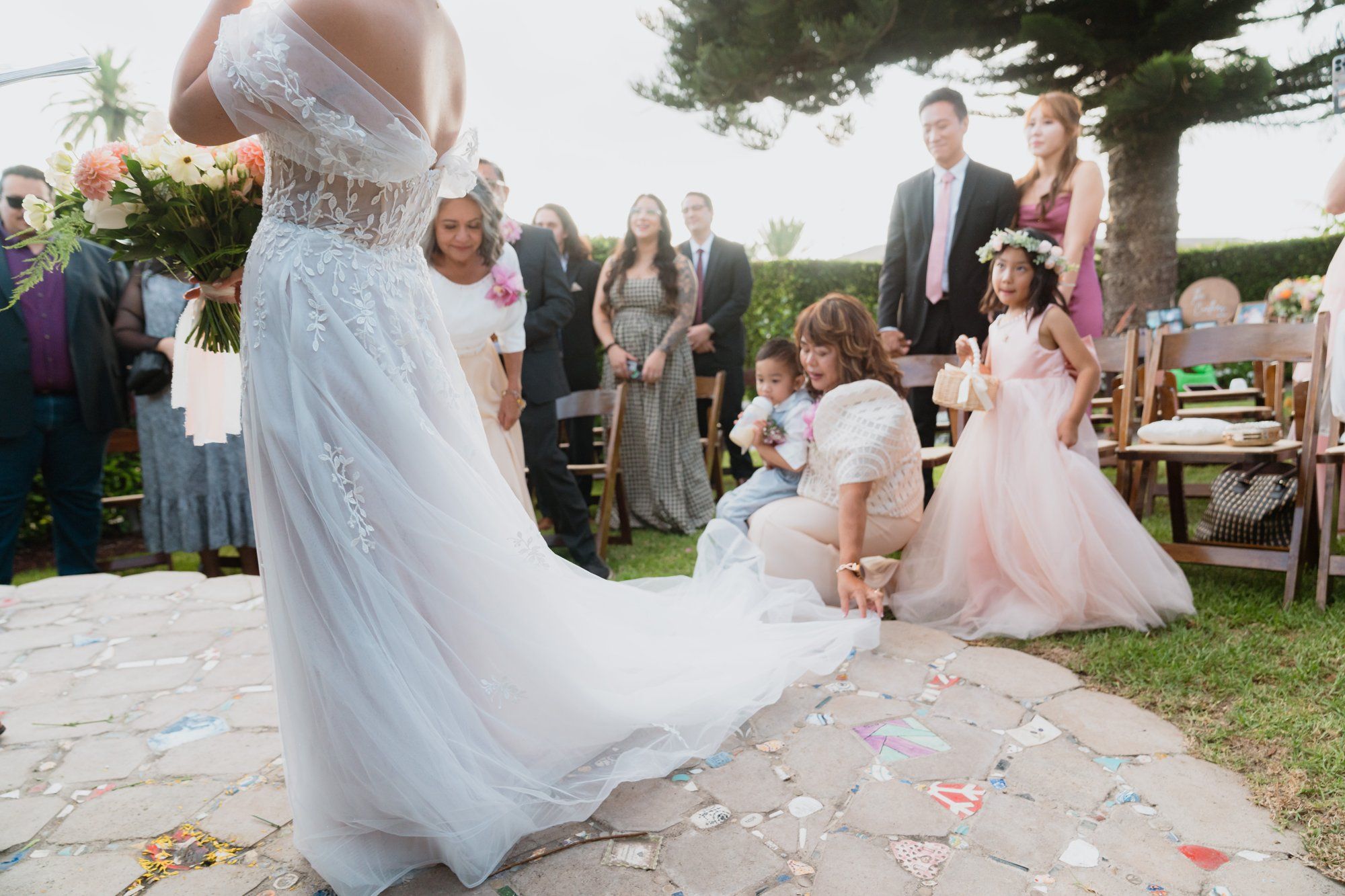 villa micro wedding at Villa Francesca, A Front-Lawn Villa Micro Wedding Ceremony and Wine Sealing