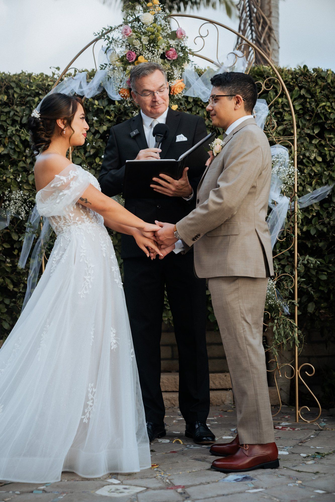 villa micro wedding at Villa Francesca, A Front-Lawn Villa Micro Wedding Ceremony and Wine Sealing