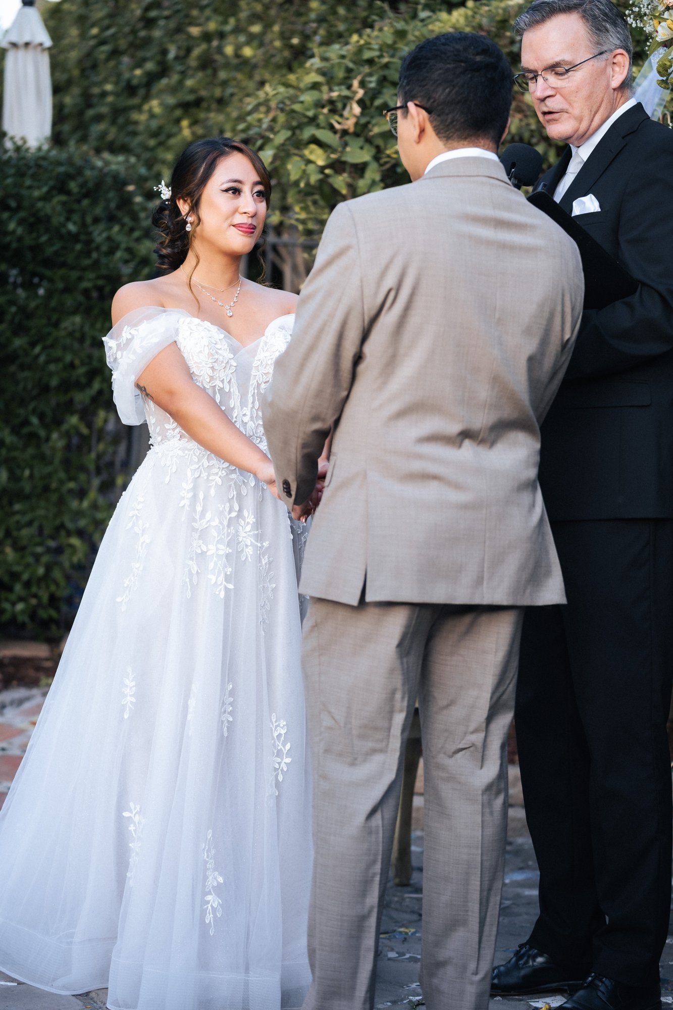 villa micro wedding at villa francesca, socal, A Front-Lawn Villa Micro Wedding Ceremony and Wine Sealing