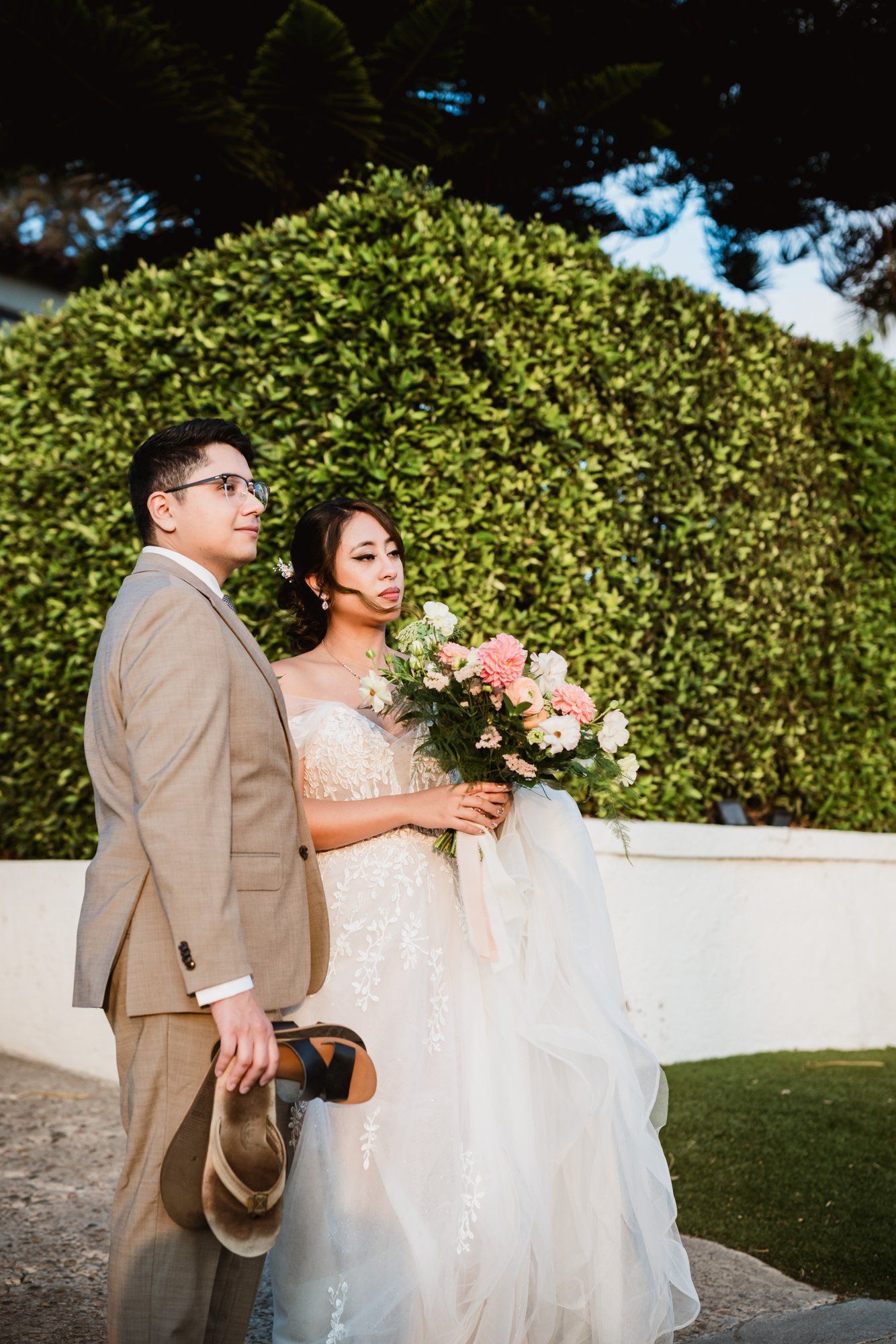 villa micro wedding at villa francesca, socal, Sunset Portraits at La Jolla Cove