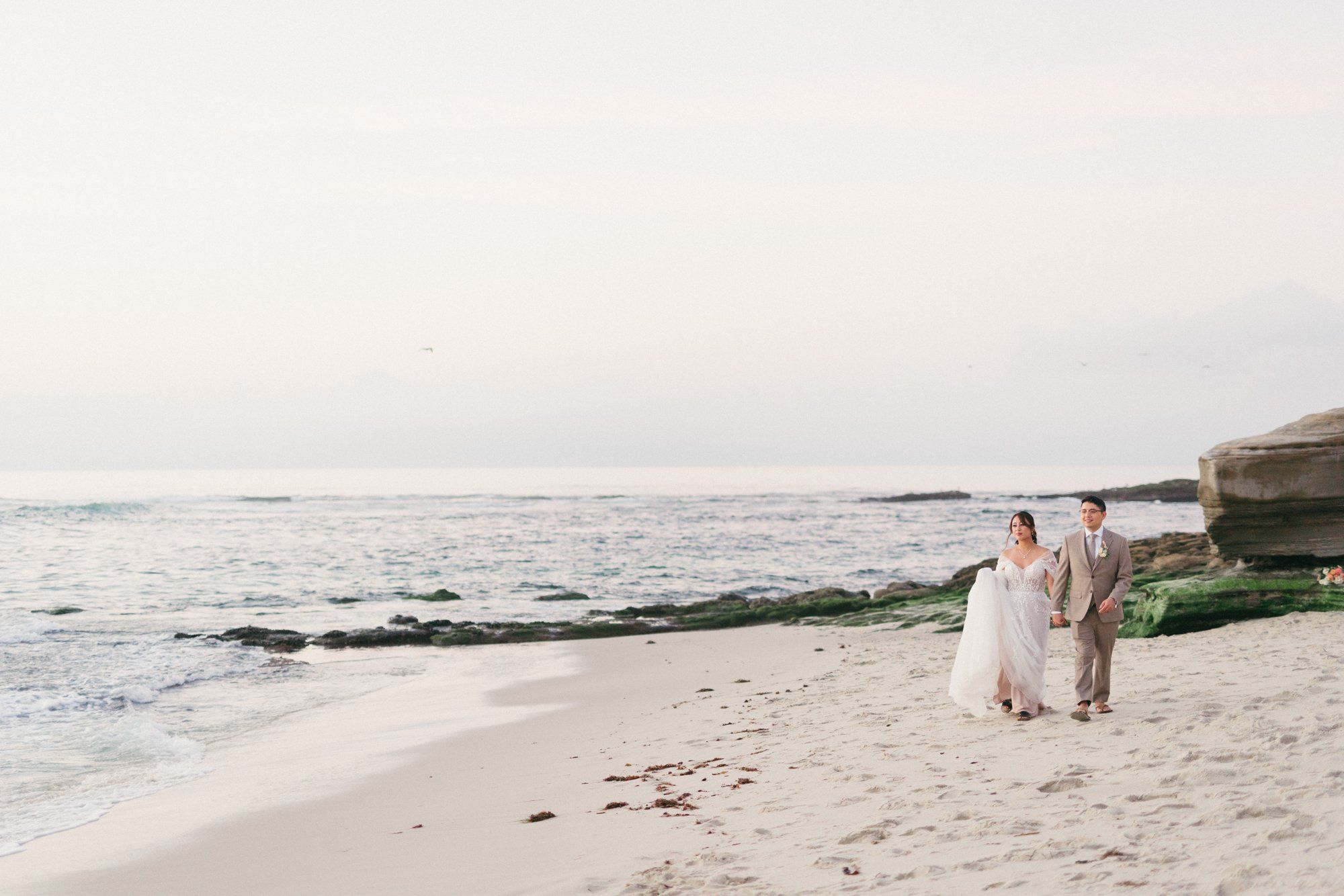 villa micro wedding at Villa Francesca, Sunset Portraits at La Jolla Cove