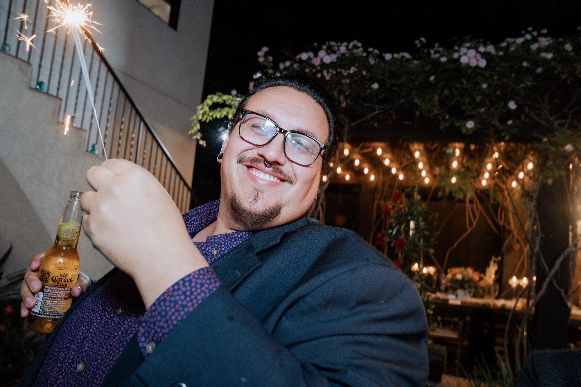 villa micro wedding at villa francesca, socal, Dinner Under the Wooden Awning