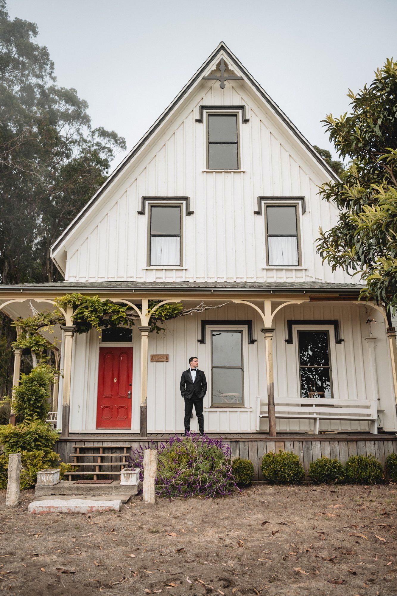 oceanfront ranch micro wedding at spring ranch, Portraits Among the Eucalyptus on the Mendocino Coast Ranch