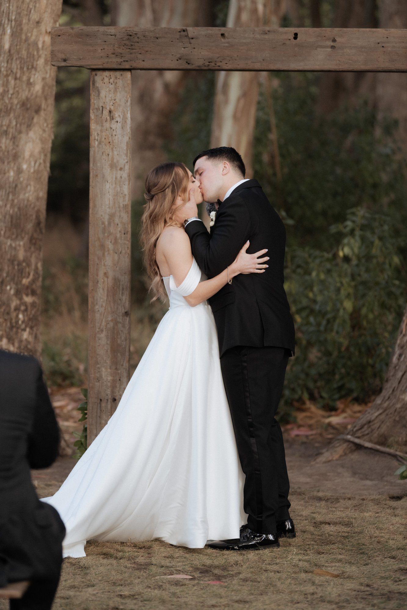 oceanfront ranch micro wedding at spring ranch, Vows in the Mendocino Coastal Meadow