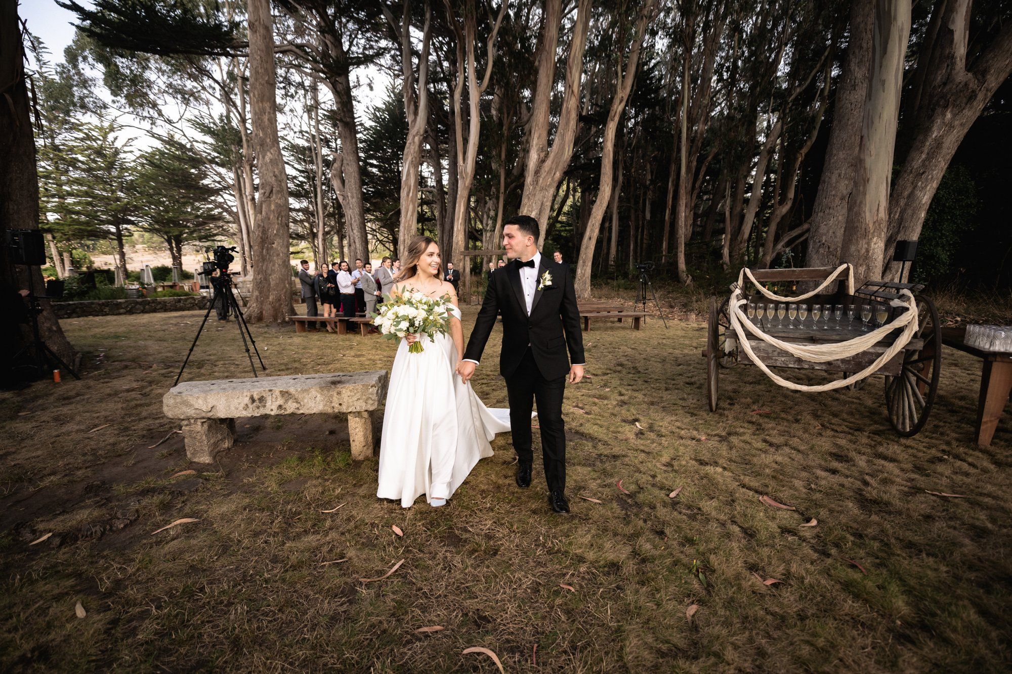 oceanfront ranch micro wedding at spring ranch, Vows in the Mendocino Coastal Meadow