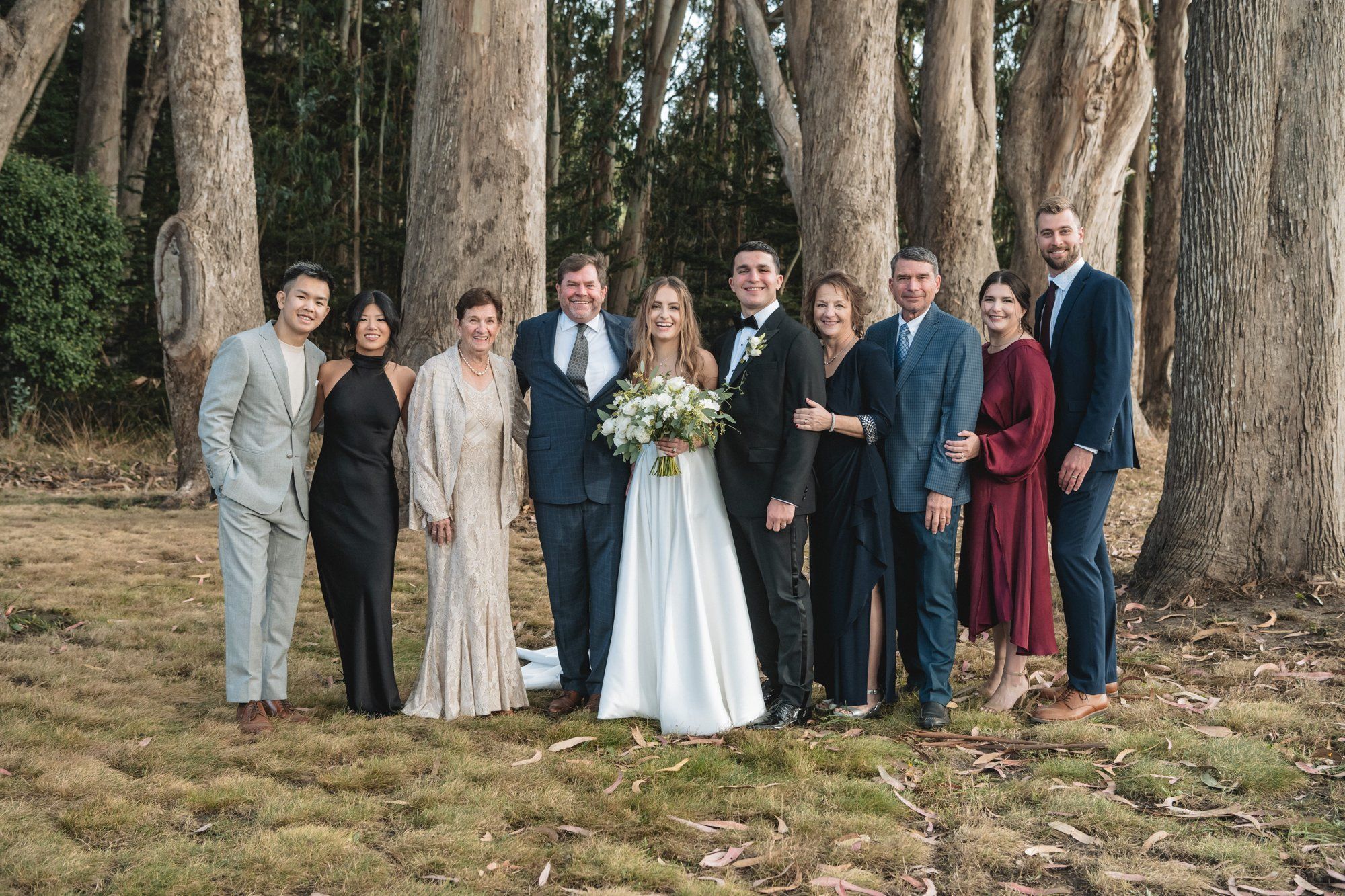 oceanfront ranch micro wedding at spring ranch, Portraits Among the Eucalyptus on the Mendocino Coast Ranch