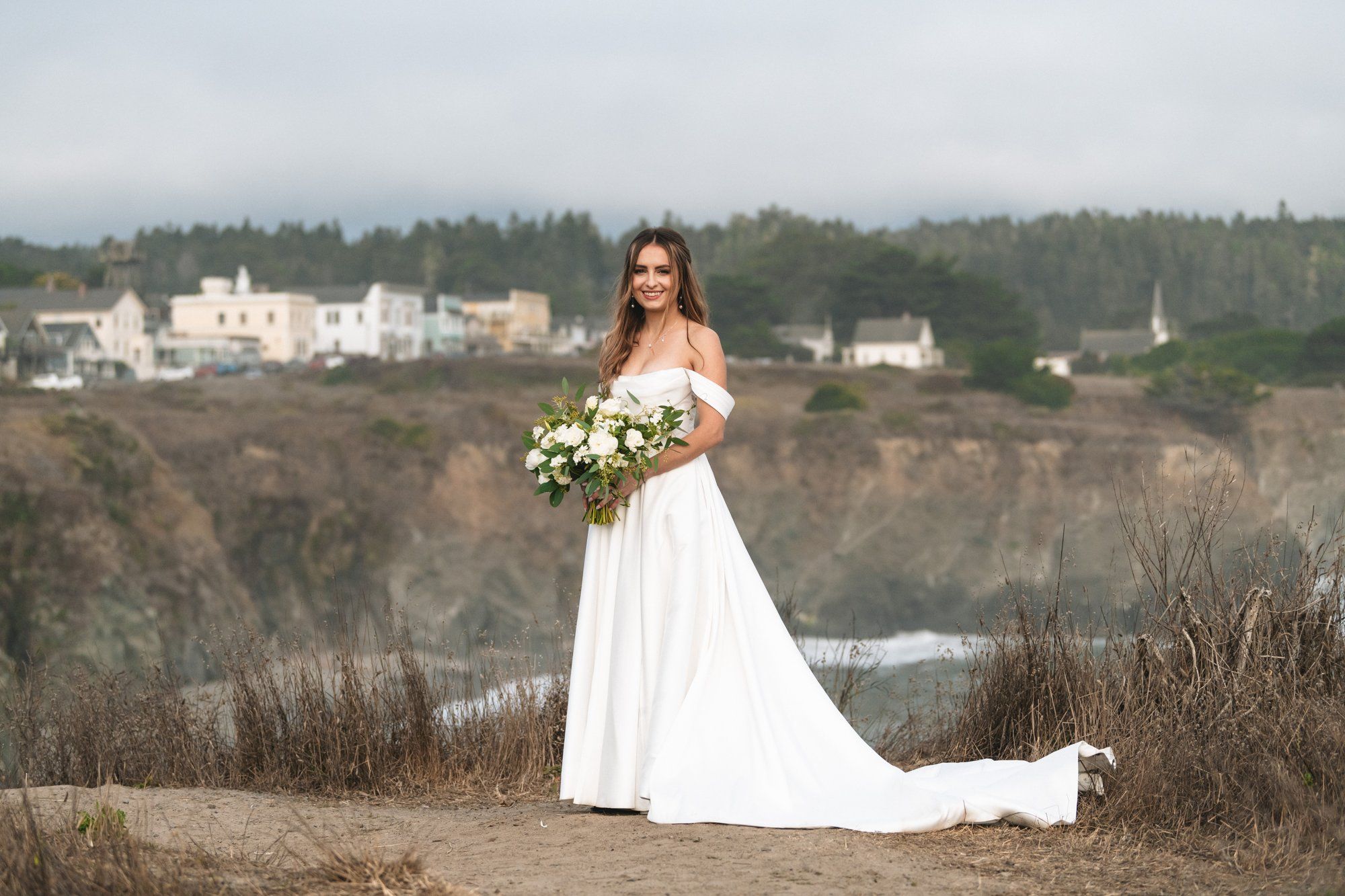 oceanfront ranch micro wedding at spring ranch, Portraits Among the Eucalyptus on the Mendocino Coast Ranch