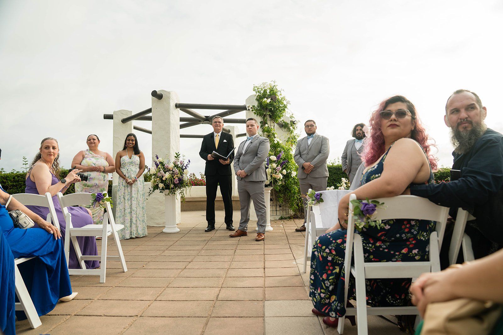 cliffside gazebo ceremony + beach sunset, dana point, The Cliffside Gazebo Ceremony