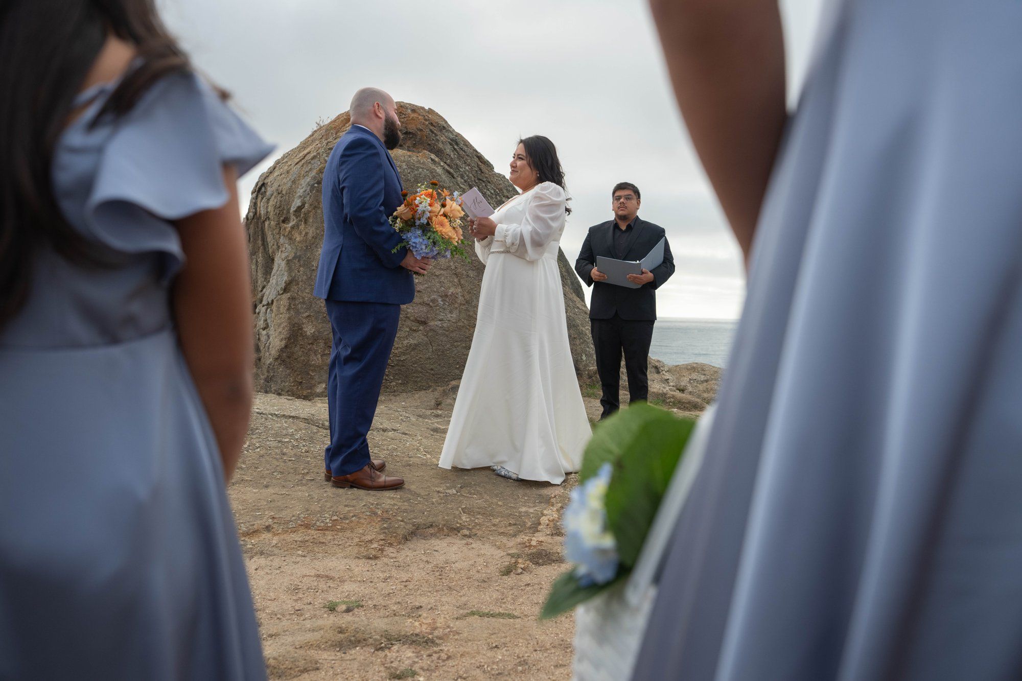 carmel wedding rock cliffside elopement, Married on the Rock, Above the Pacific