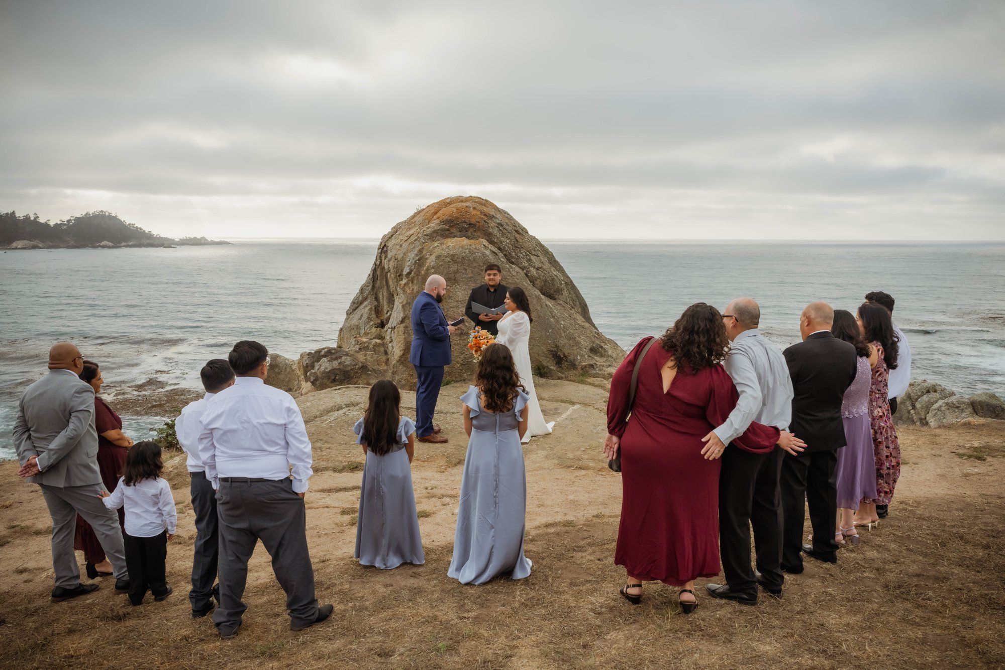 carmel wedding rock cliffside elopement, Married on the Rock, Above the Pacific