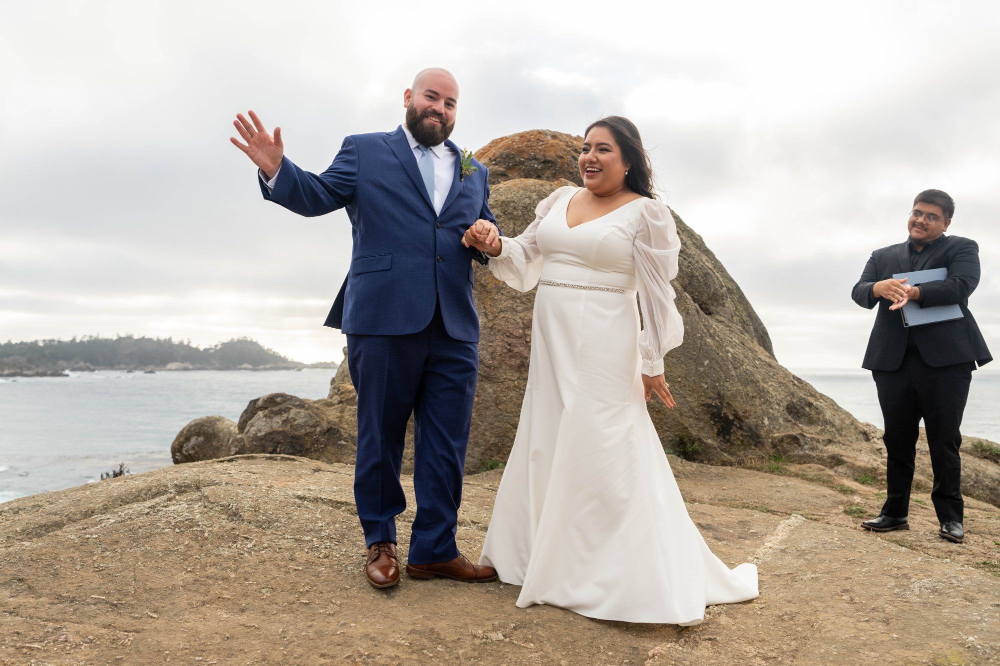 carmel wedding rock cliffside elopement, Married on the Rock, Above the Pacific