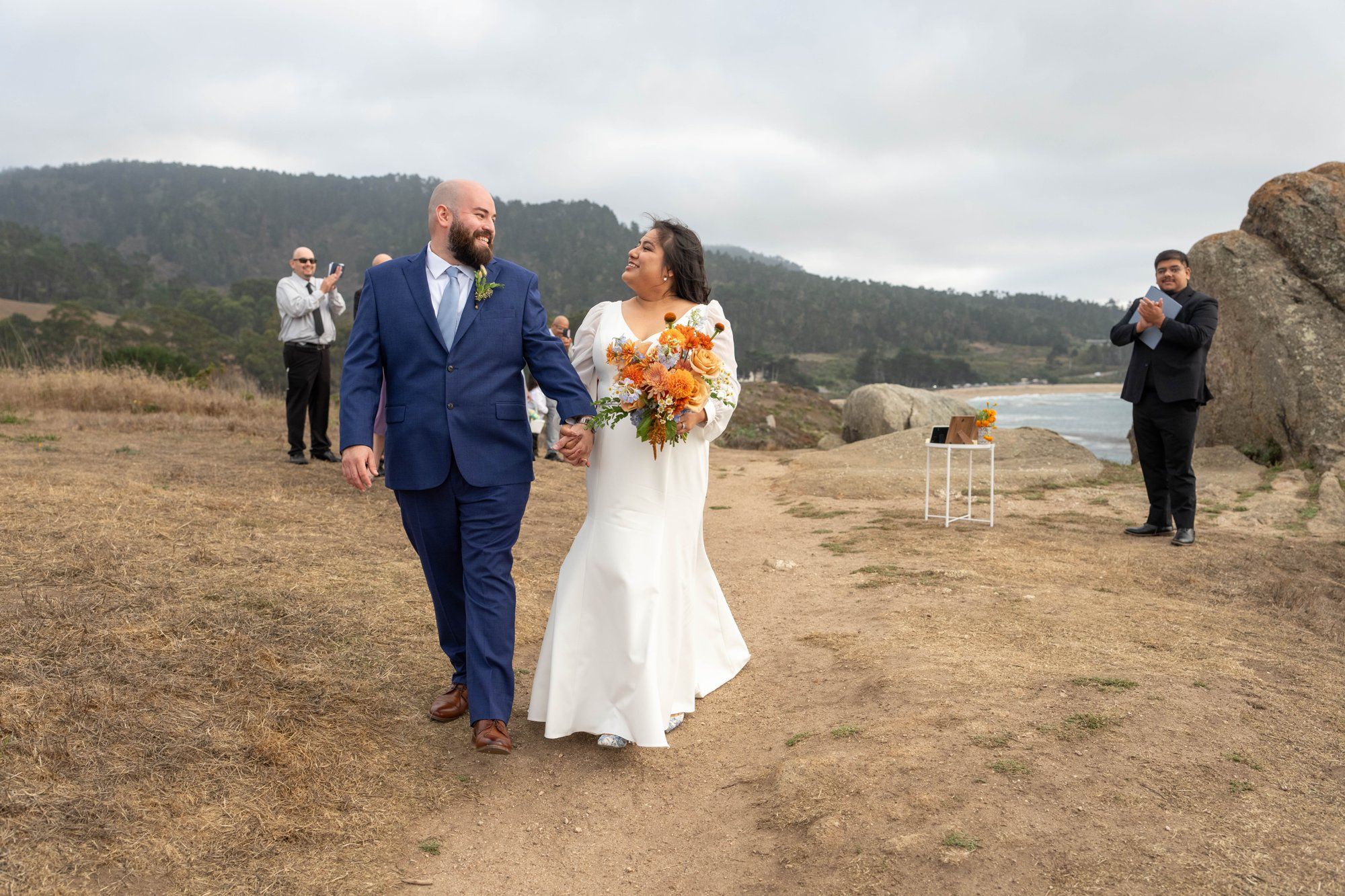 carmel wedding rock cliffside elopement, Married on the Rock, Above the Pacific