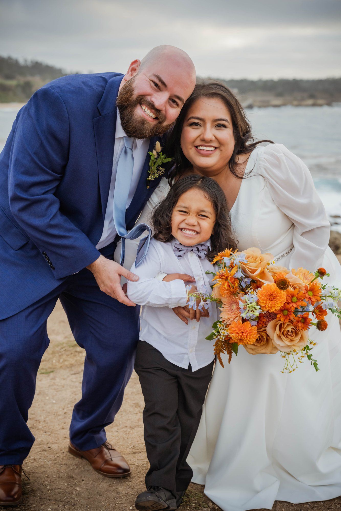 carmel wedding rock cliffside elopement, Portraits on the Carmel Coast Cliffs